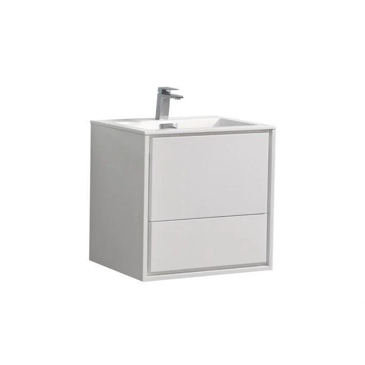 KubeBath De Lusso 24 in. Wall Mount Modern Bathroom Vanity - High Glossy White, DL24-GW - Cheap Abt