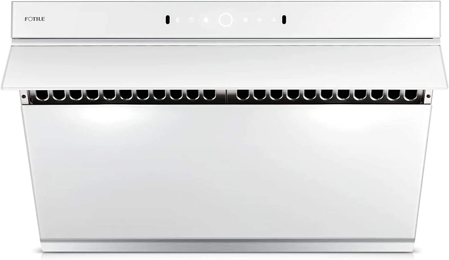 Fotile Slant Vent Series 30 In. 1000 CFM Range Hood in White Tempered Glass, JQG7505-W - Cheap Abt