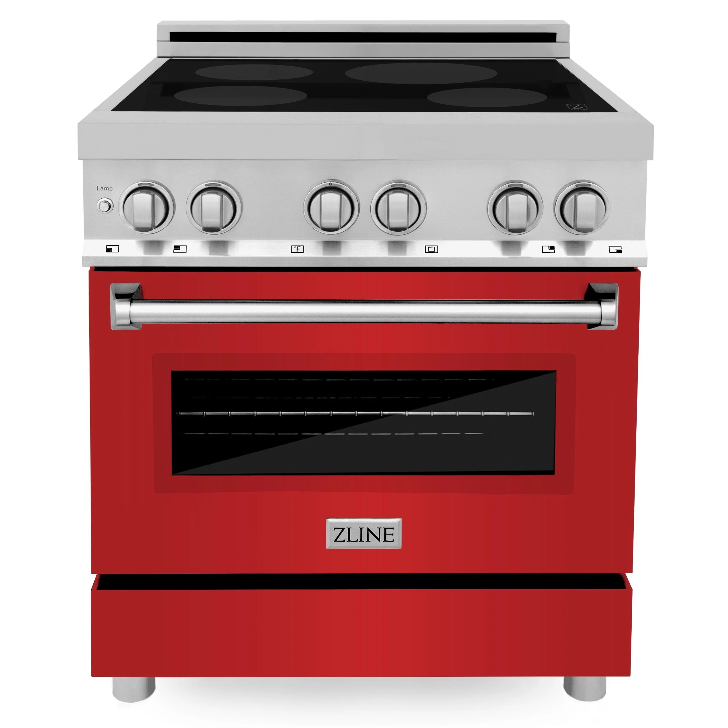 ZLINE 30 Inch 4.0 cu. ft. Induction Range with a 4 Element Stove and Electric Oven in Red Matte, RAIND-RM-30 - Cheap Abt