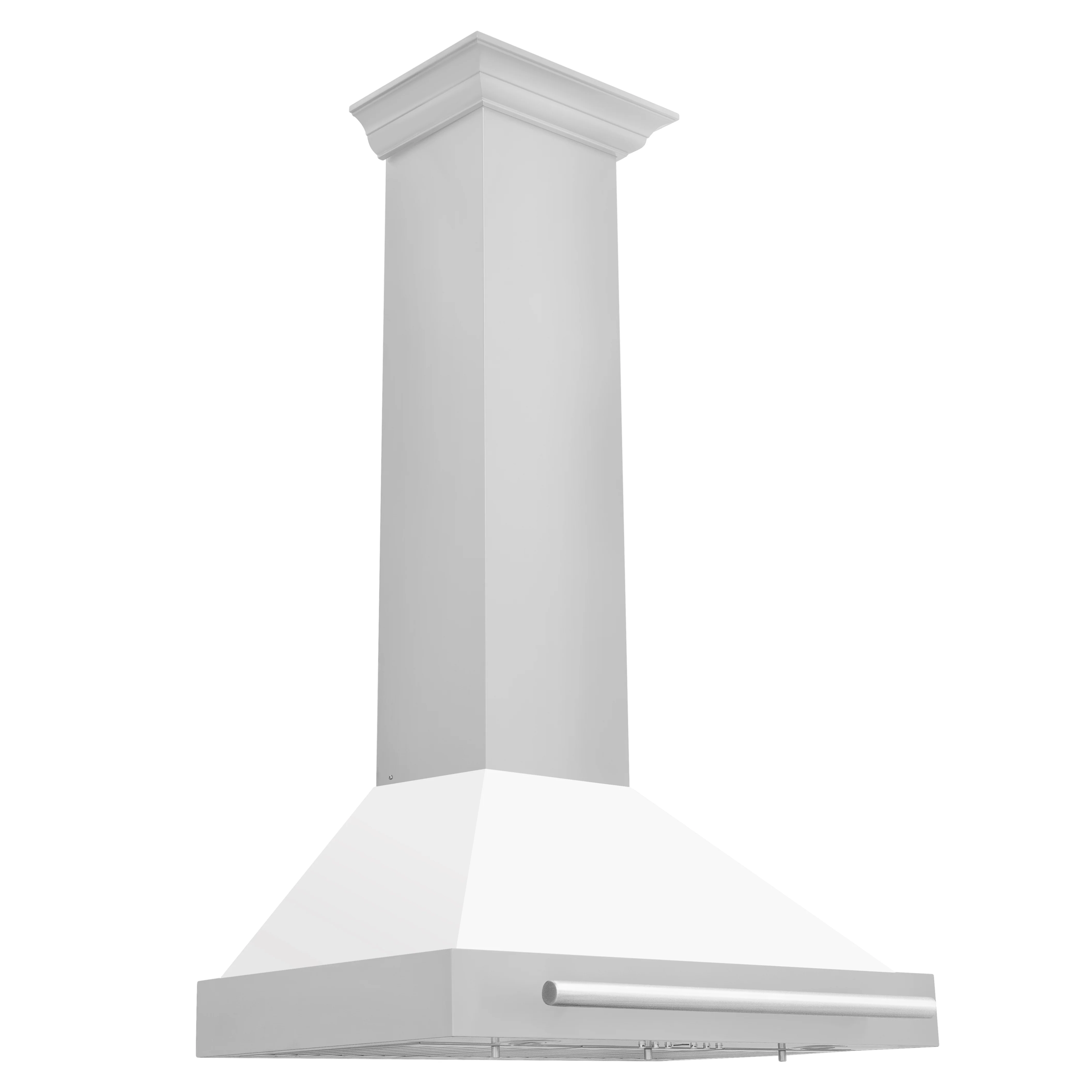ZLINE 30 Inch Stainless Steel Range Hood with White Matte Shell and Stainless Steel Handle, KB4STX-WM-30 - Cheap Abt