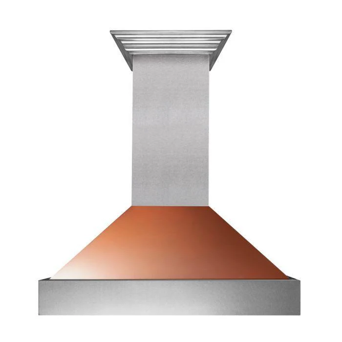 ZLINE 36 in. Ducted DuraSnow® Stainless Steel Range Hood with Copper Shell, 8654C-36 - Cheap Abt