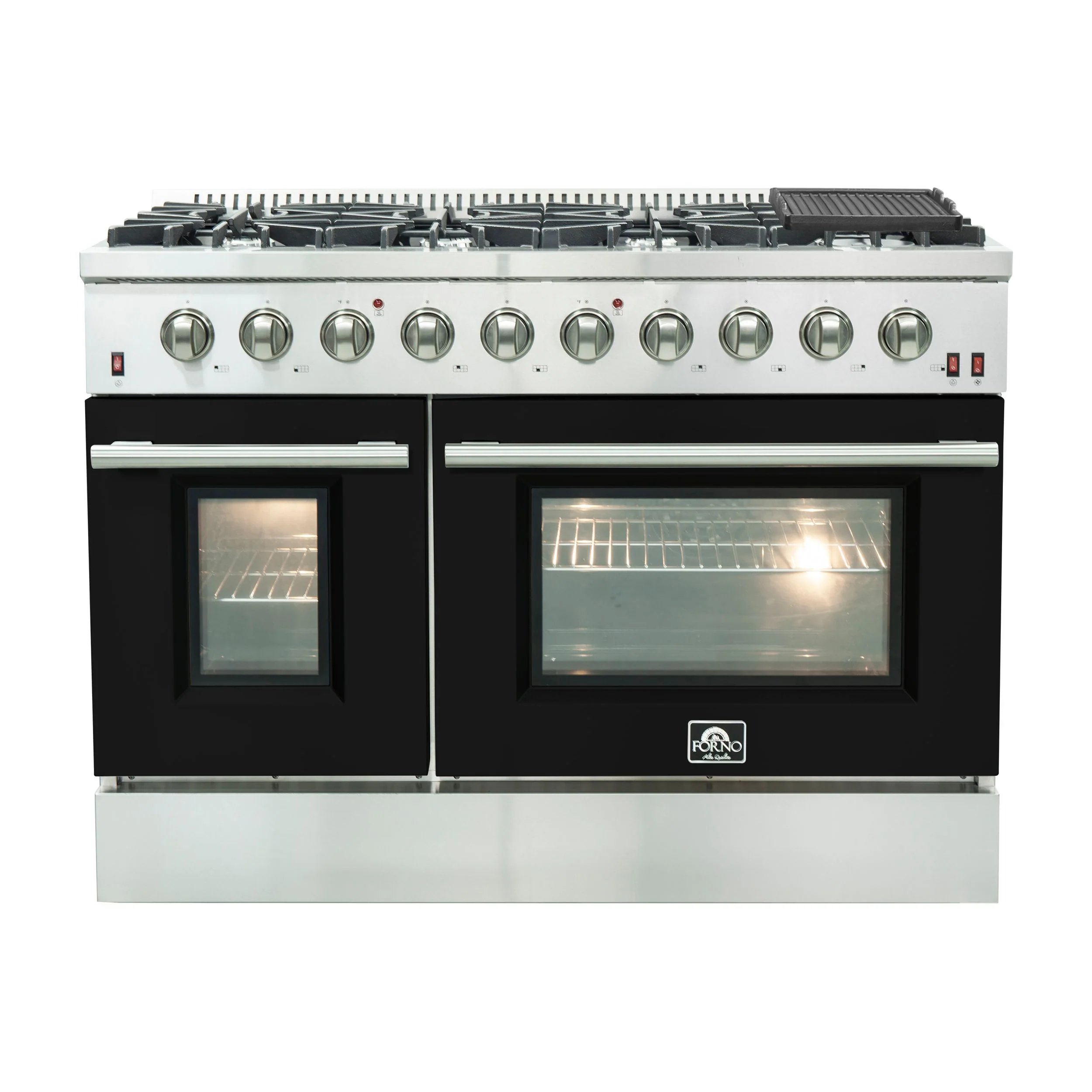 Forno 48 Inch Professional Freestanding Gas Range in Black, FFSGS6244-48BLK - Cheap Abt