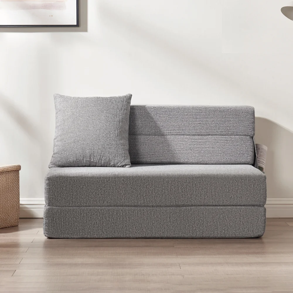 Z-hom Folding Sofa Bed.Adjustable 6 Floor Couch Memory Foam Mattress Convertible Sleeper Chair with Pillow & Washable Cover Twin Size.Ligth Grey - Cheap Abt