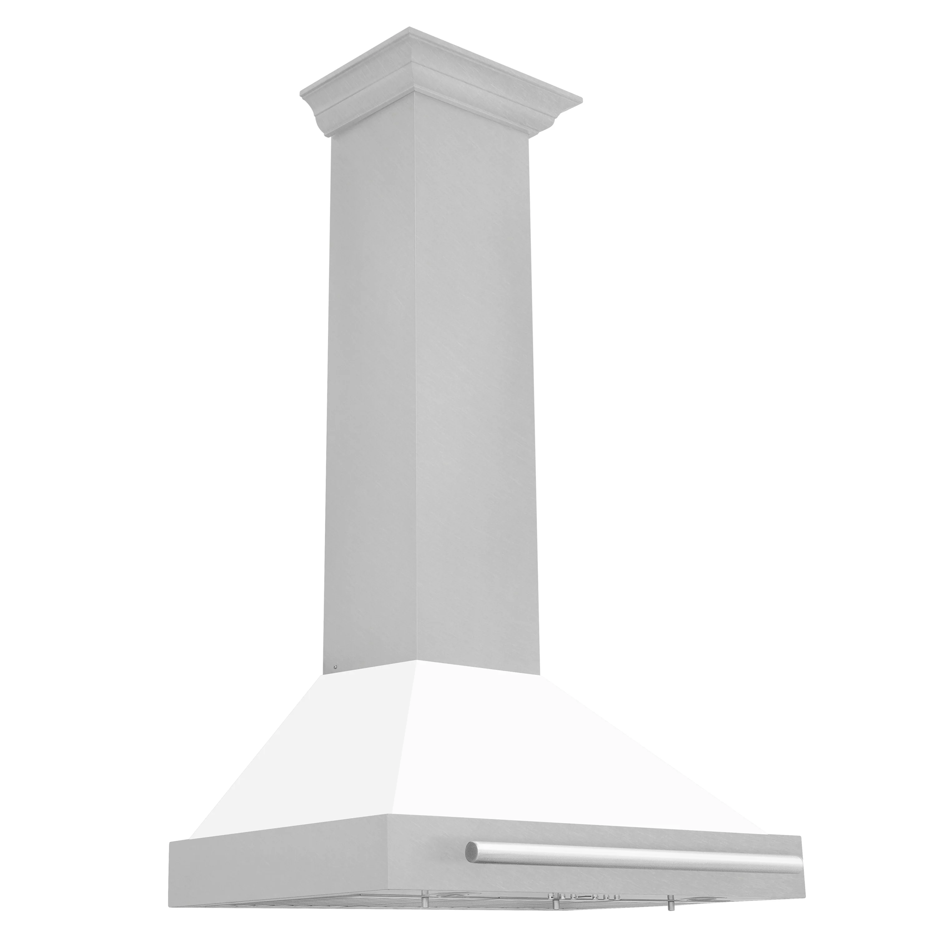ZLINE 30 Inch DuraSnow® Stainless Steel Range Hood with White Matte Shell and Stainless Steel Handle, KB4SNX-WM-30 - Cheap Abt