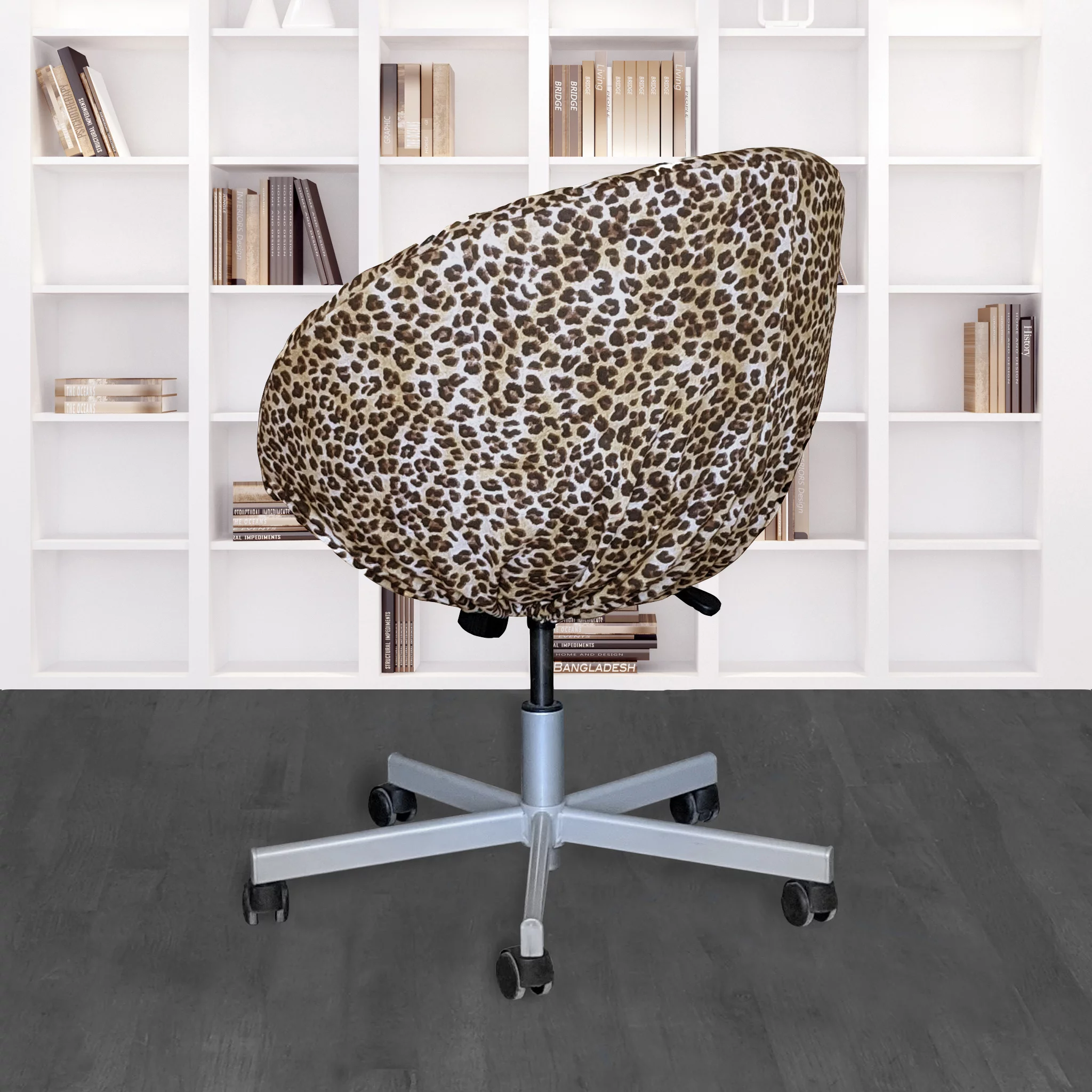 Leopard Cheetah Brown Chair Slip Cover. Compatible with IKEA SKRUVSTA - Cheap Abt