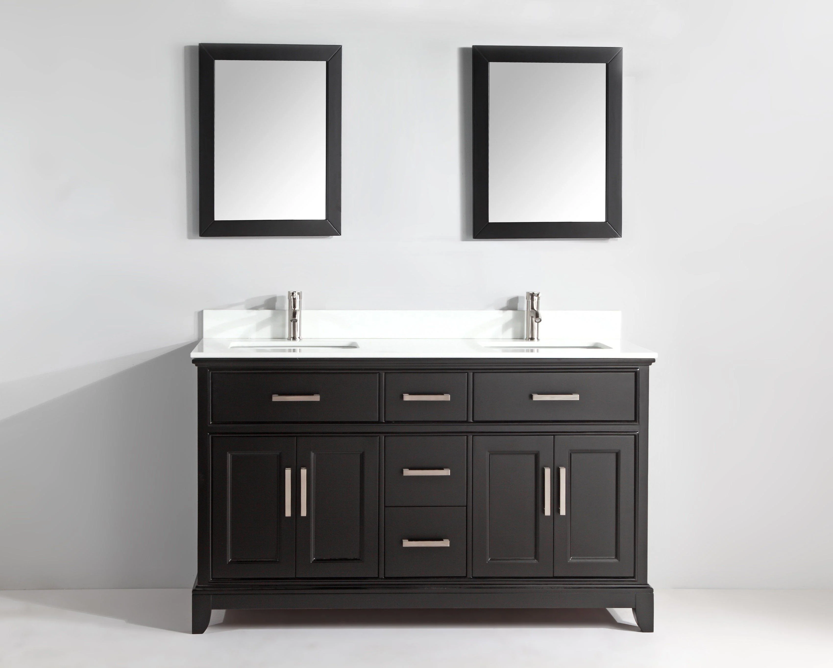 Vanity Art 72 in. Double Sink Vanity & Mirror - Espresso, VA1072DE - Cheap Abt