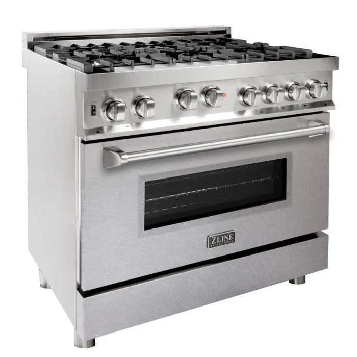 ZLINE 36 in. Professional 6 Gas on Gas Range in Stainless Steel with DuraSnow® Finish Door, RG-SN-36 - Cheap Abt