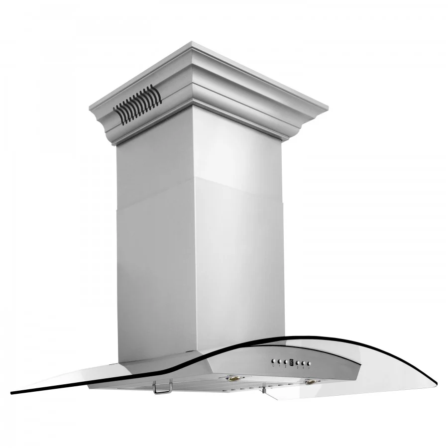 ZLINE 30 in. Stainless Steel Wall Range Hood with Built-in CrownSound® Bluetooth Speakers, KZCRN-BT-30 - Cheap Abt