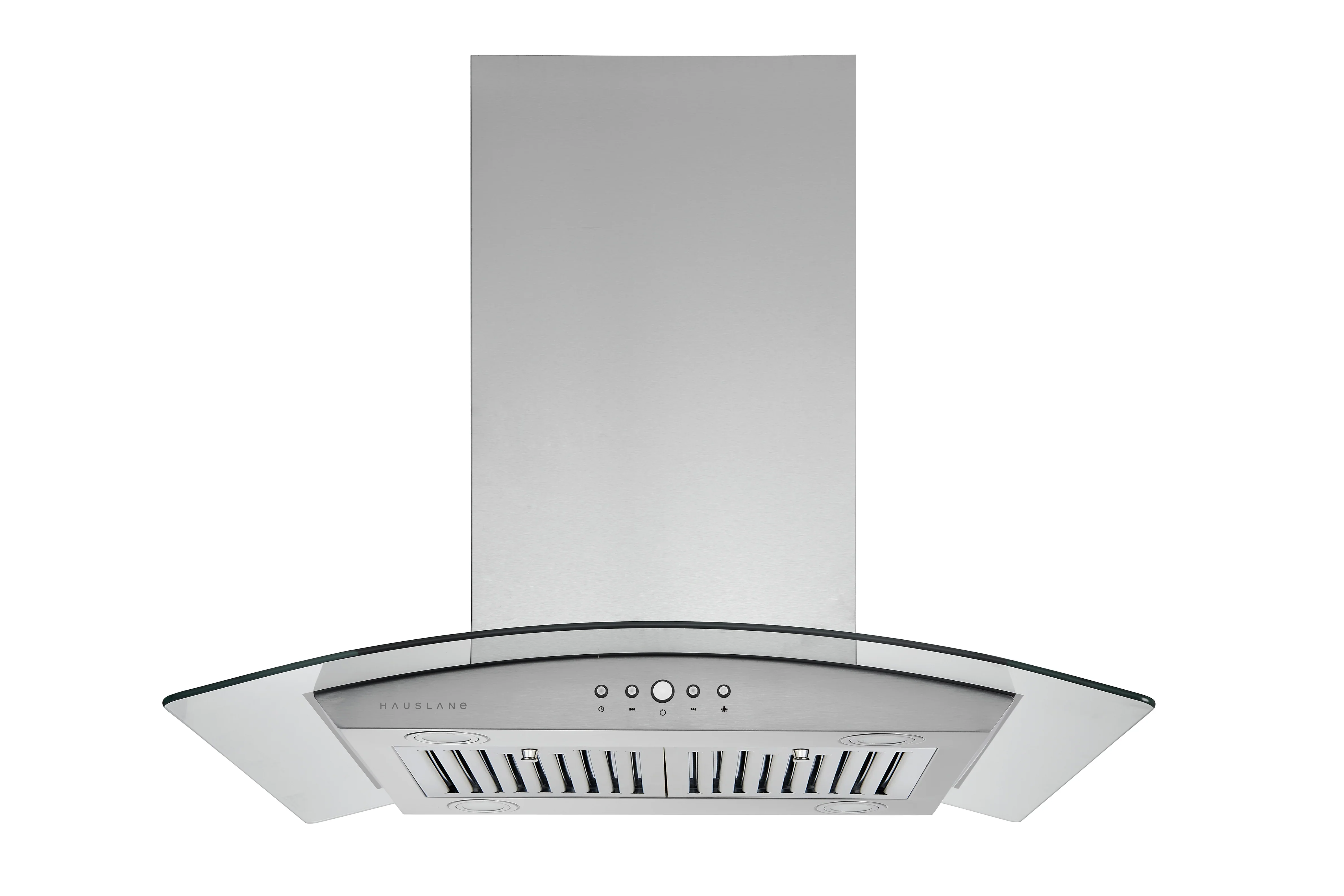 Hauslane 30 Inch Island Range Hood with Tempered Glass in Stainless Steel, IS-200SS-30 - Cheap Abt