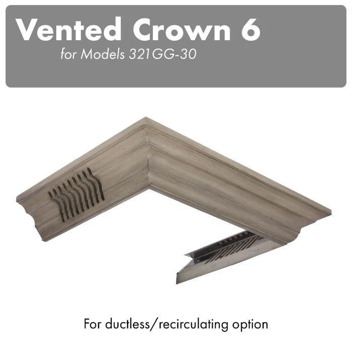 ZLINE Vented Crown Molding for Wall Mount Range Hood, CM6V-300G - Cheap Abt