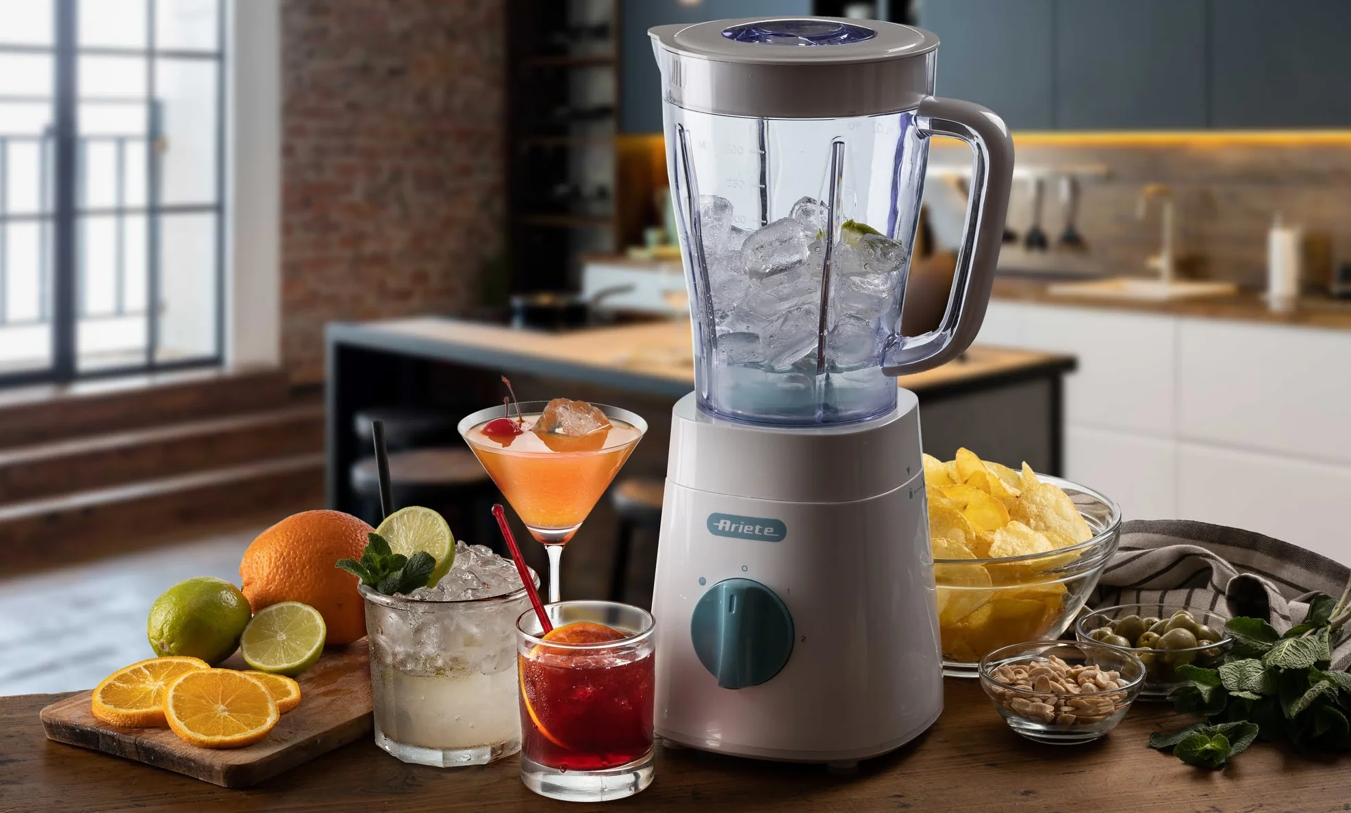 Ice Crusher Blender With Stainless Steel Blades White - Cheap Abt