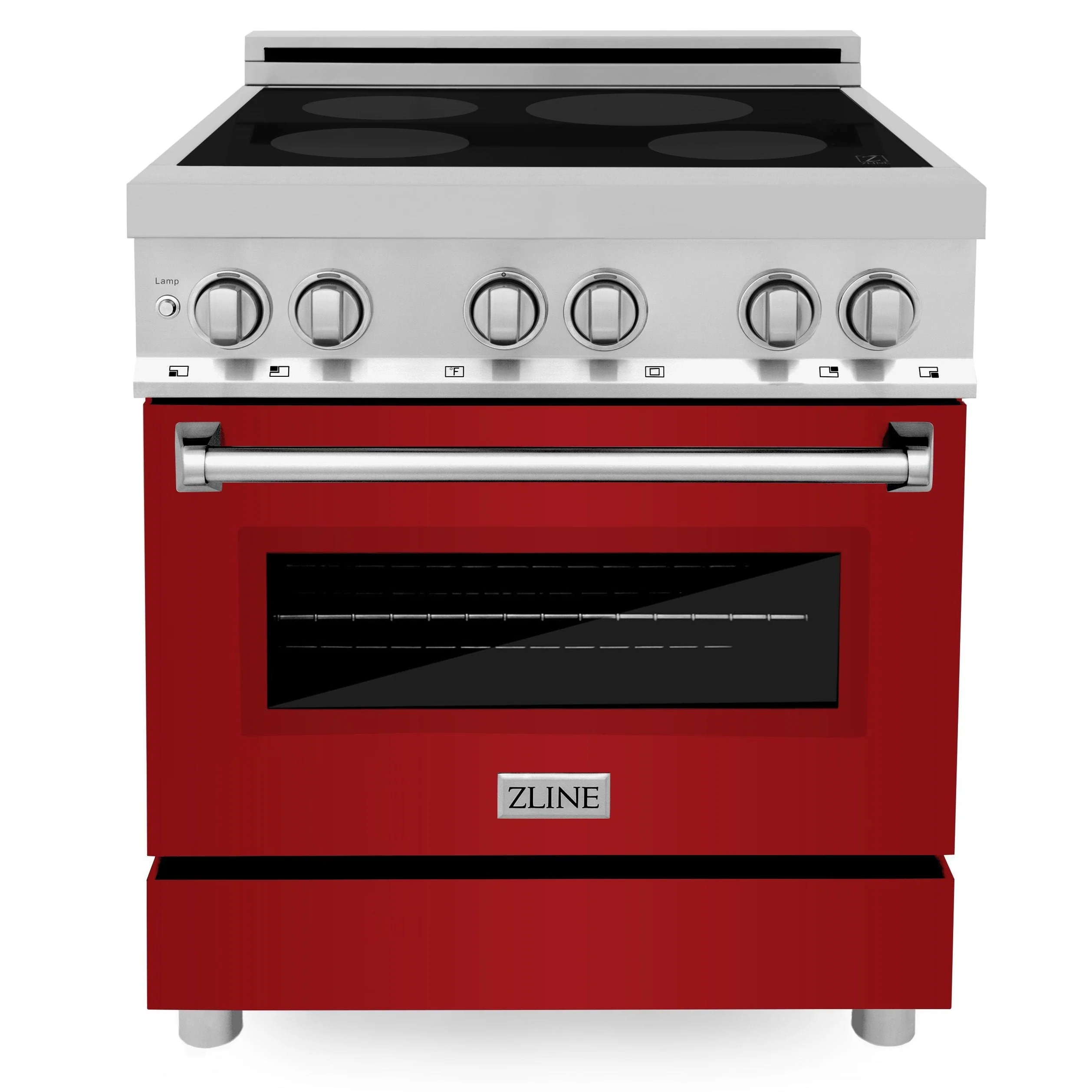 ZLINE 30 Inch 4.0 cu. ft. Induction Range with a 4 Element Stove and Electric Oven in Red Gloss, RAIND-RG-30 - Cheap Abt
