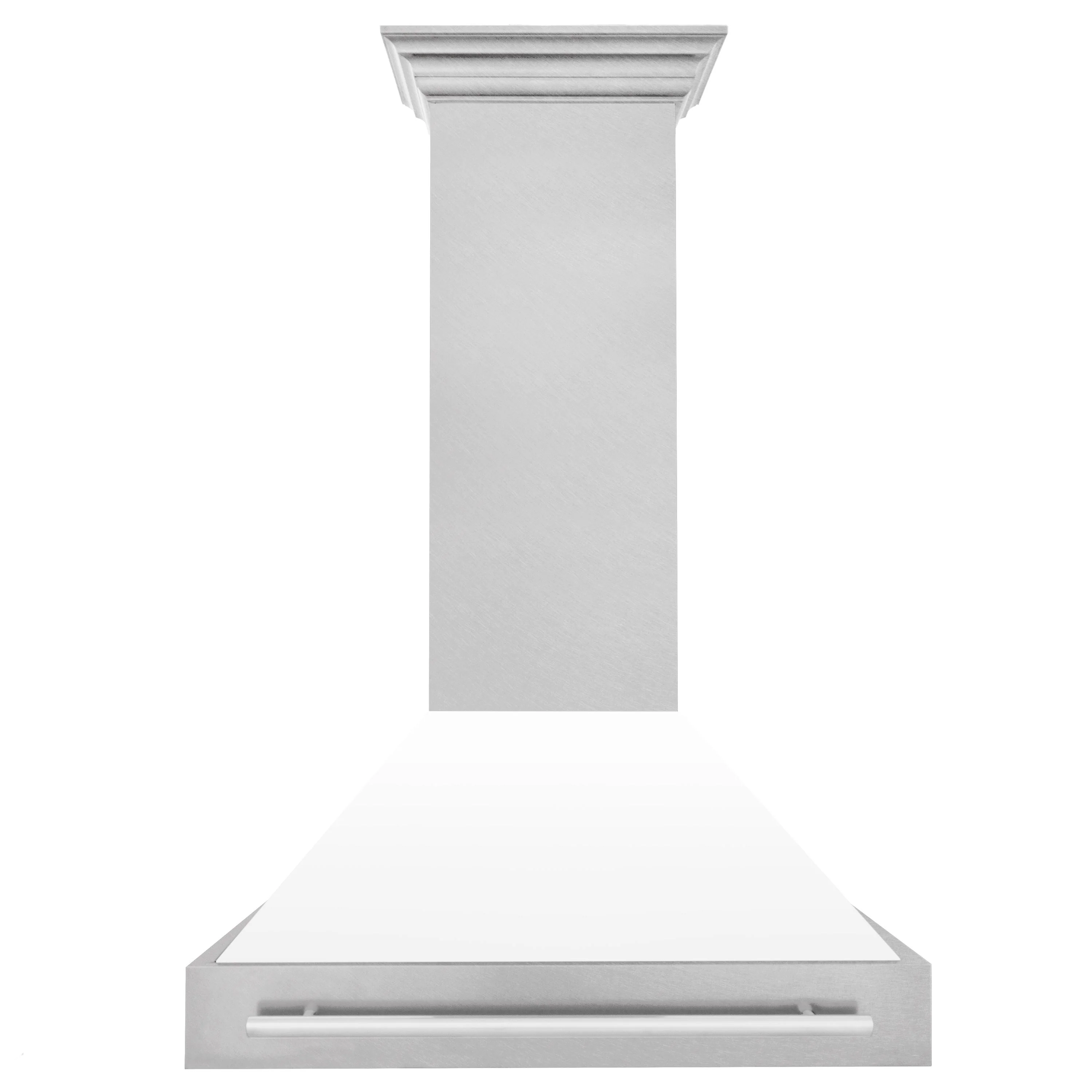 ZLINE 36 Inch DuraSnow® Stainless Steel Range Hood with White Matte Shell, 8654SNX-WM-36 - Cheap Abt