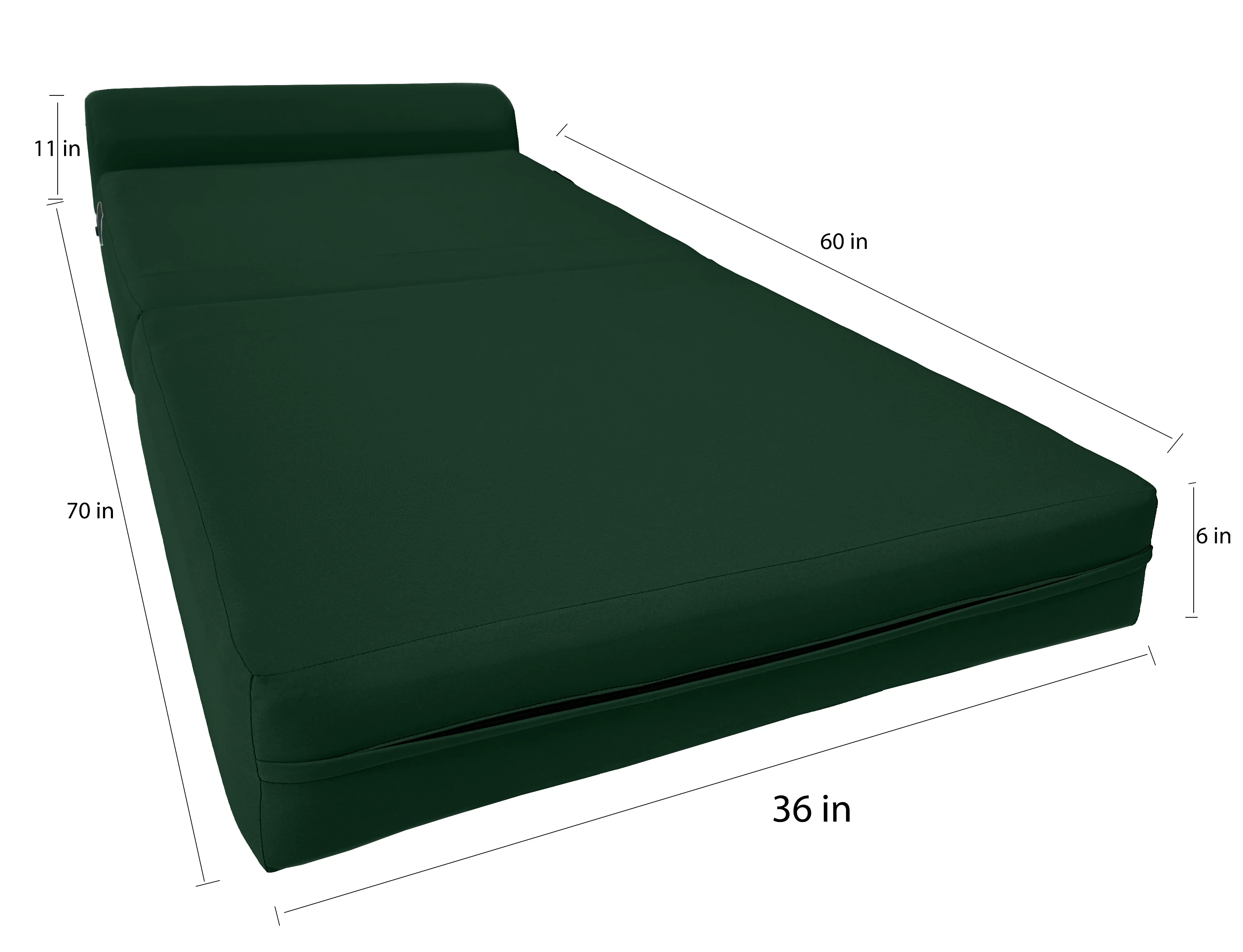 Hunter Sleeper Chair Folding Foam Beds. Portable Studio Sofa Guest Bed. 6 x 36 x 70 - Cheap Abt