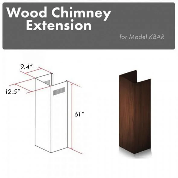 ZLINE 61 in. Wooden Chimney Extension for Ceilings up to 12.5 ft, KBAR-E - Cheap Abt