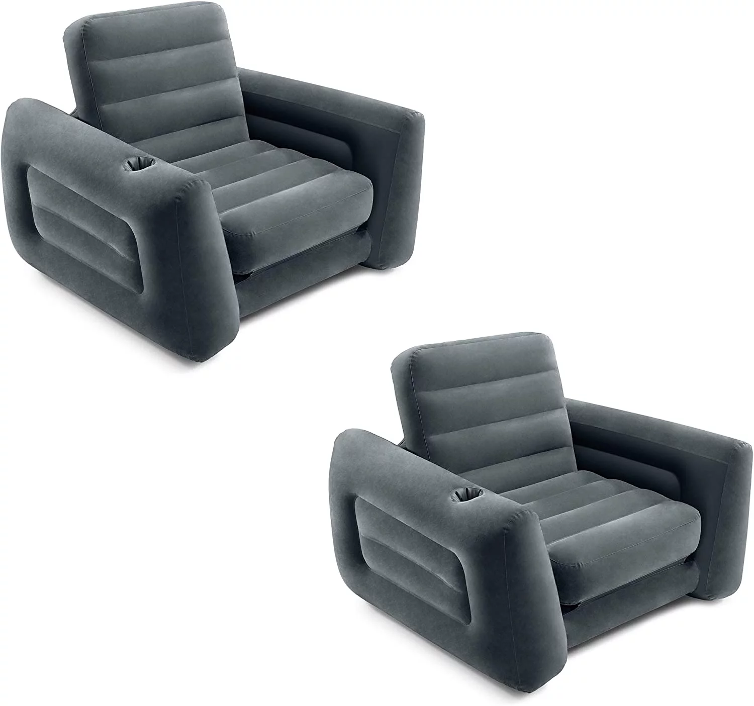 Inflatable Pull-Out Sofa Chair Sleeper that works as a Air Bed Mattress. Twin Sized (2 Pack) - Cheap Abt