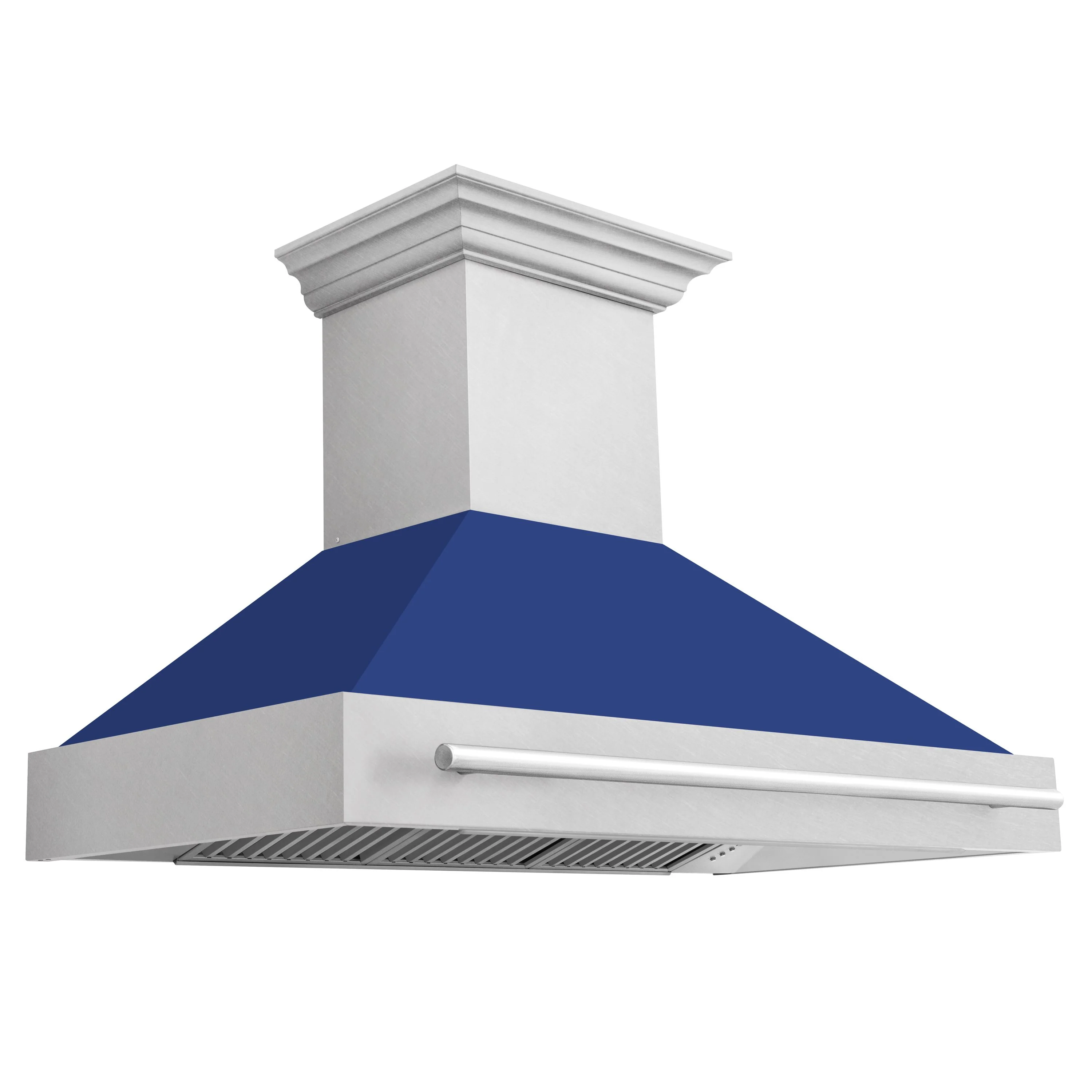 ZLINE 48 In. DuraSnow® Stainless Steel Range Hood with Blue Matte Shell, 8654SNX-BM-48 - Cheap Abt