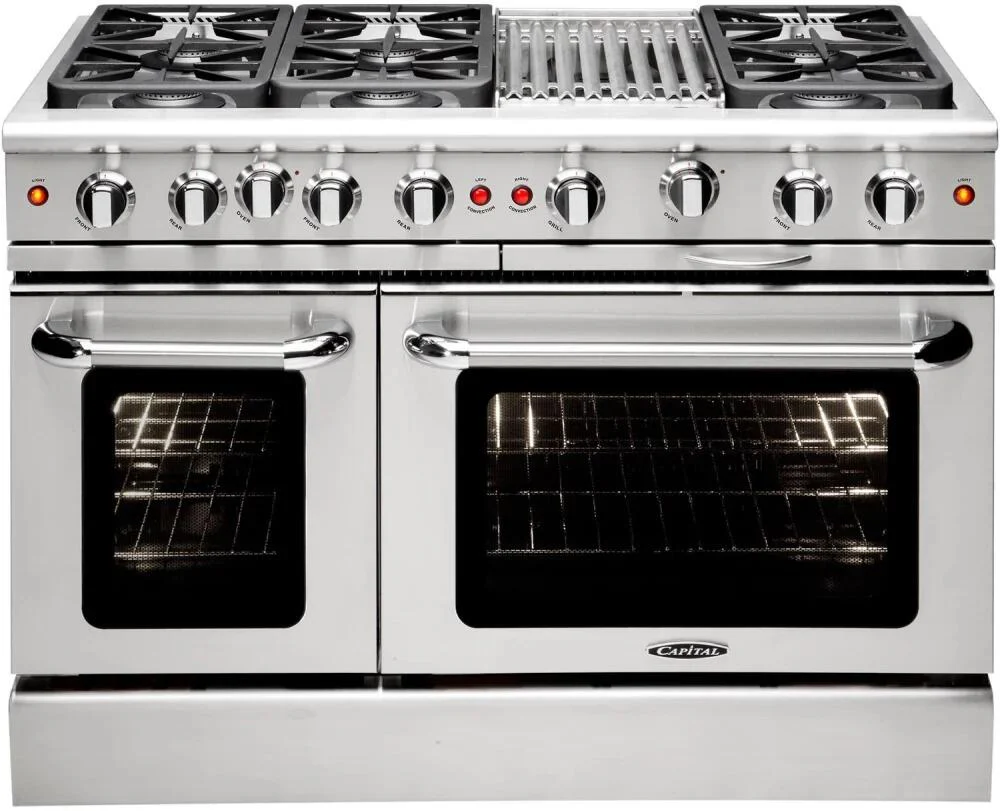 Capital 48 In. Gas Range in Stainless Steel, 6 Sealed Burners with BBQ Grill - Precision Series, MCR486B-NG - Cheap Abt