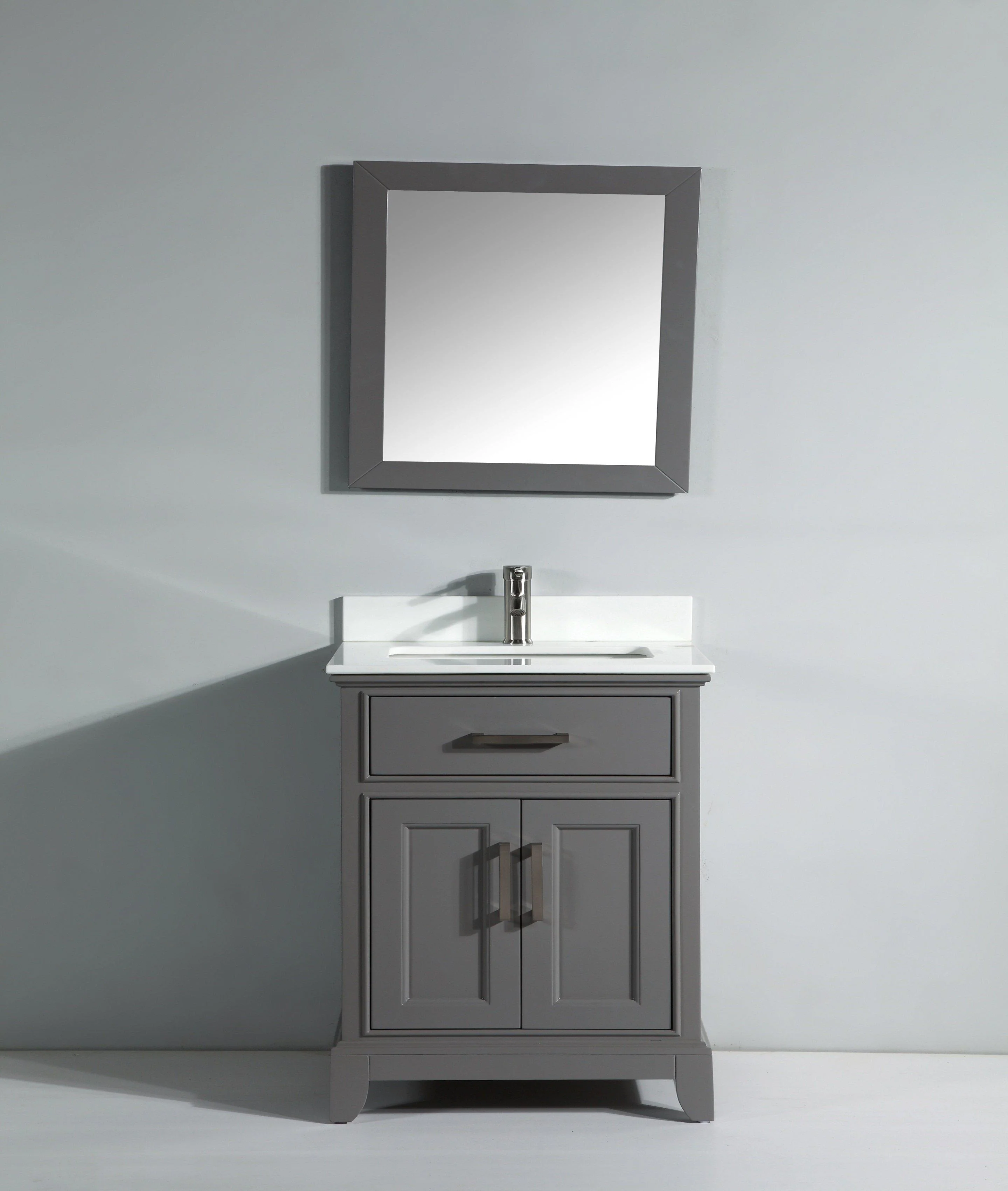 Vanity Art 30 in. Single Sink Vanity & Mirror - Grey, VA1030G - Cheap Abt