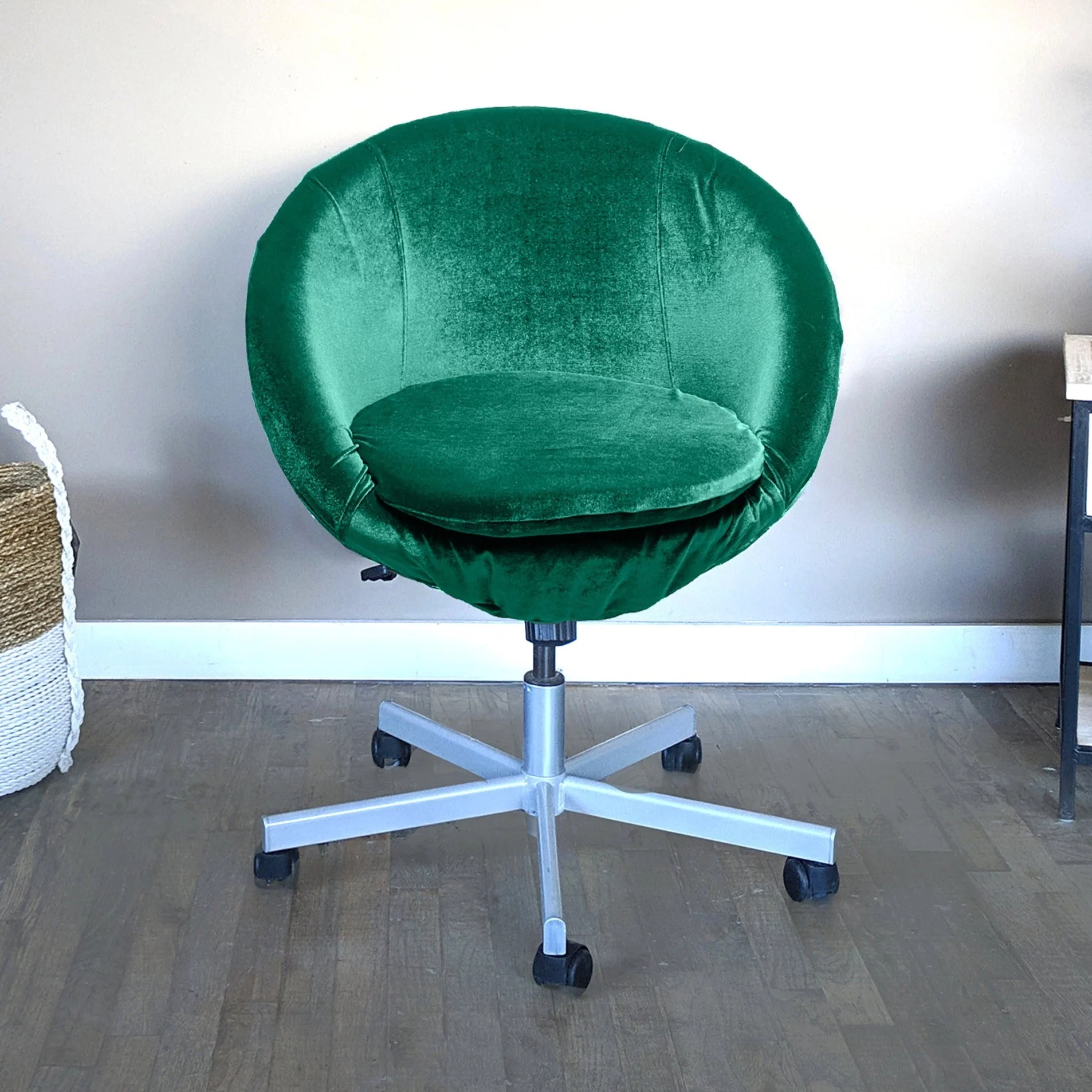 Compatible with IKEA SKRUVSTA. Velvet Green Chair Slip Cover - Cheap Abt