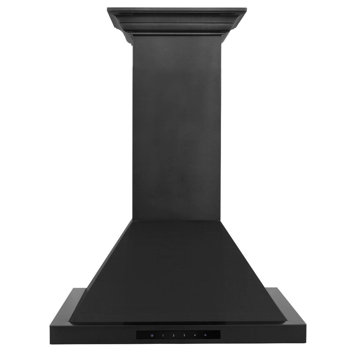 ZLINE 24 in. Convertible Vent Wall Mount Range Hood in Black Stainless Steel with Crown Molding, BSKBNCRN-24 - Cheap Abt