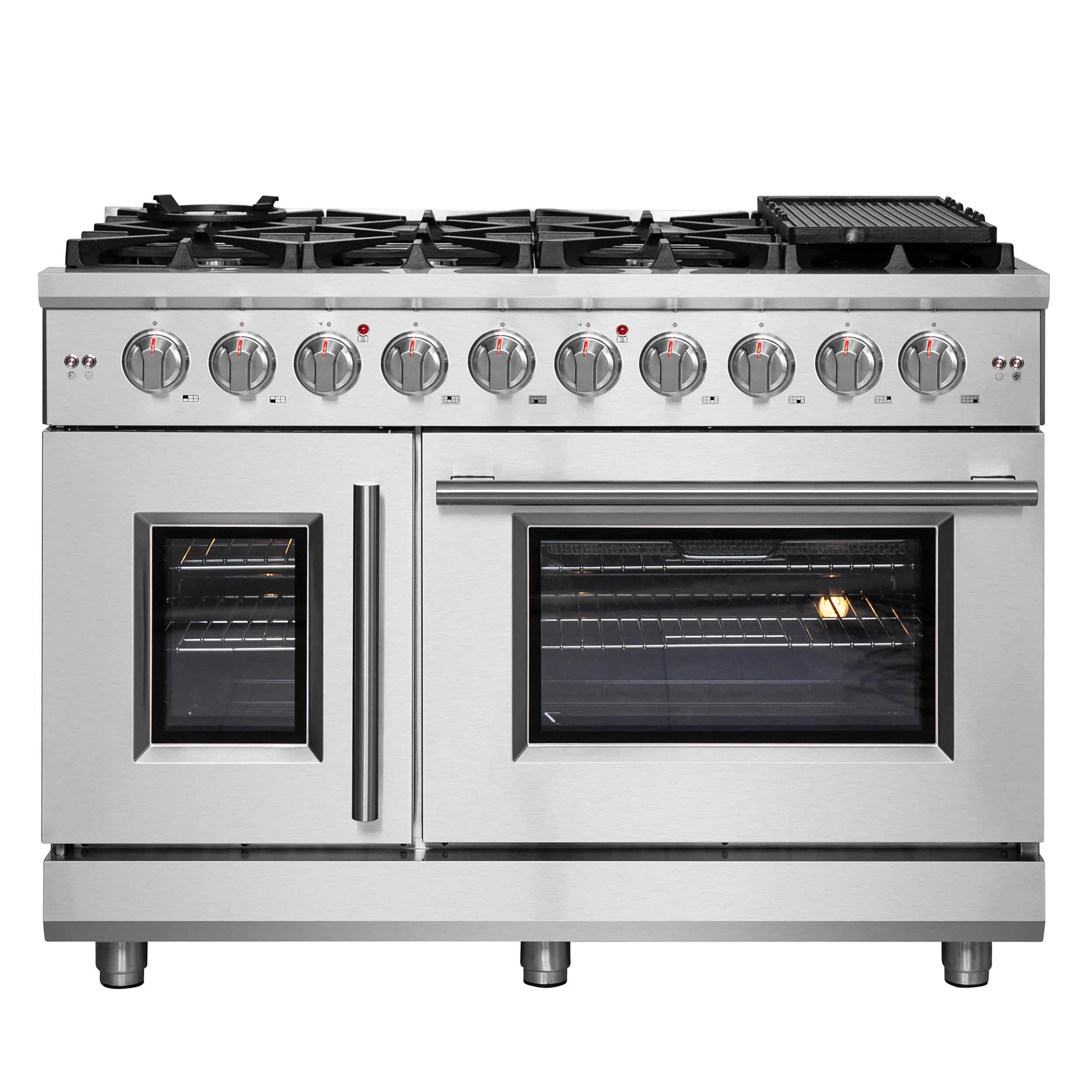 Forno 48″ Freestanding French Door Gas Range with 8 Burners, FFSGS6439-48 - Cheap Abt
