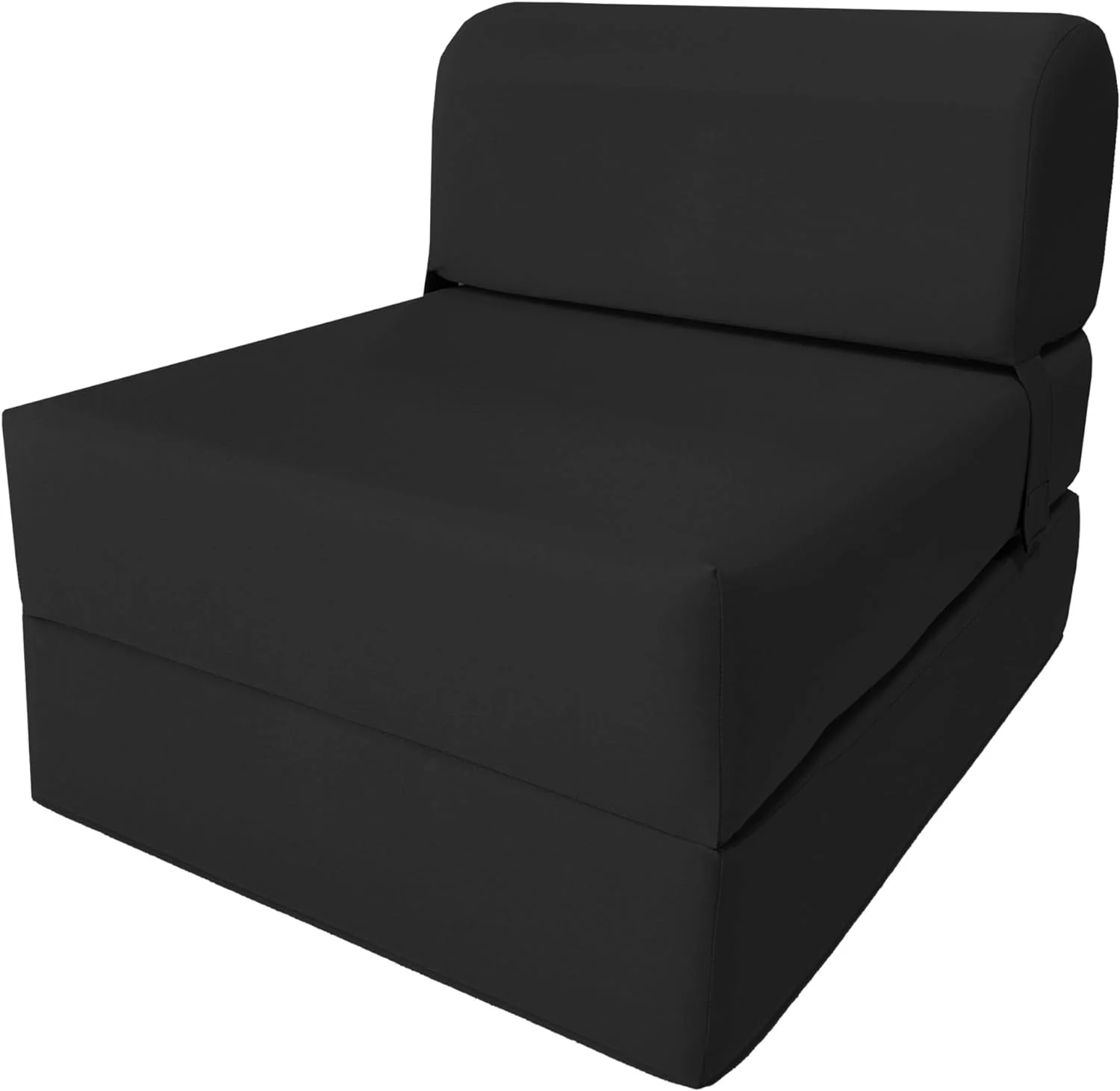 Sleeper Chair Folding Bed. Studio Sofa Guest Folded Mattress. High Density Foam (70 x 24 x 6. Black) - Cheap Abt