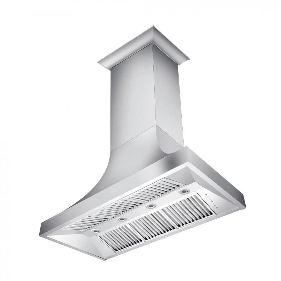 ZLINE 48 in. Designer Series DuraSnow® Stainless Finish Indoor Wall Range Hood, 8632S-48 - Cheap Abt