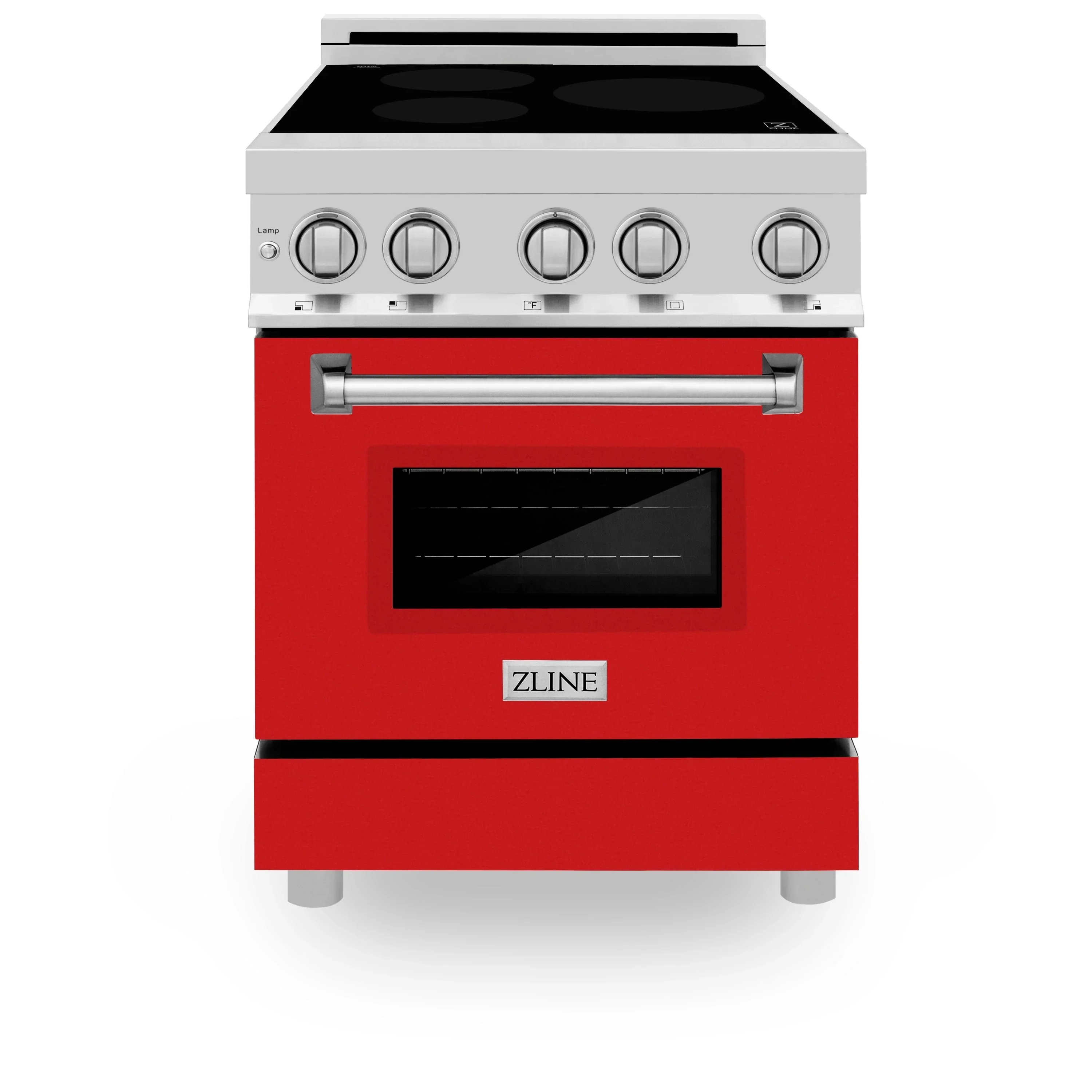 ZLINE 24 Inch 2.8 cu. ft. Induction Range with a 3 Element Stove and Electric Oven in Red Gloss, RAIND-RG-24 - Cheap Abt