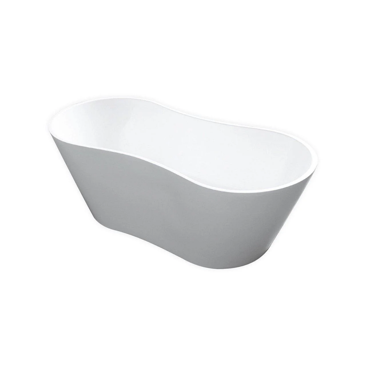 KubeBath Onde 67'' White Free Standing Bathtub, KFST1967 - Cheap Abt