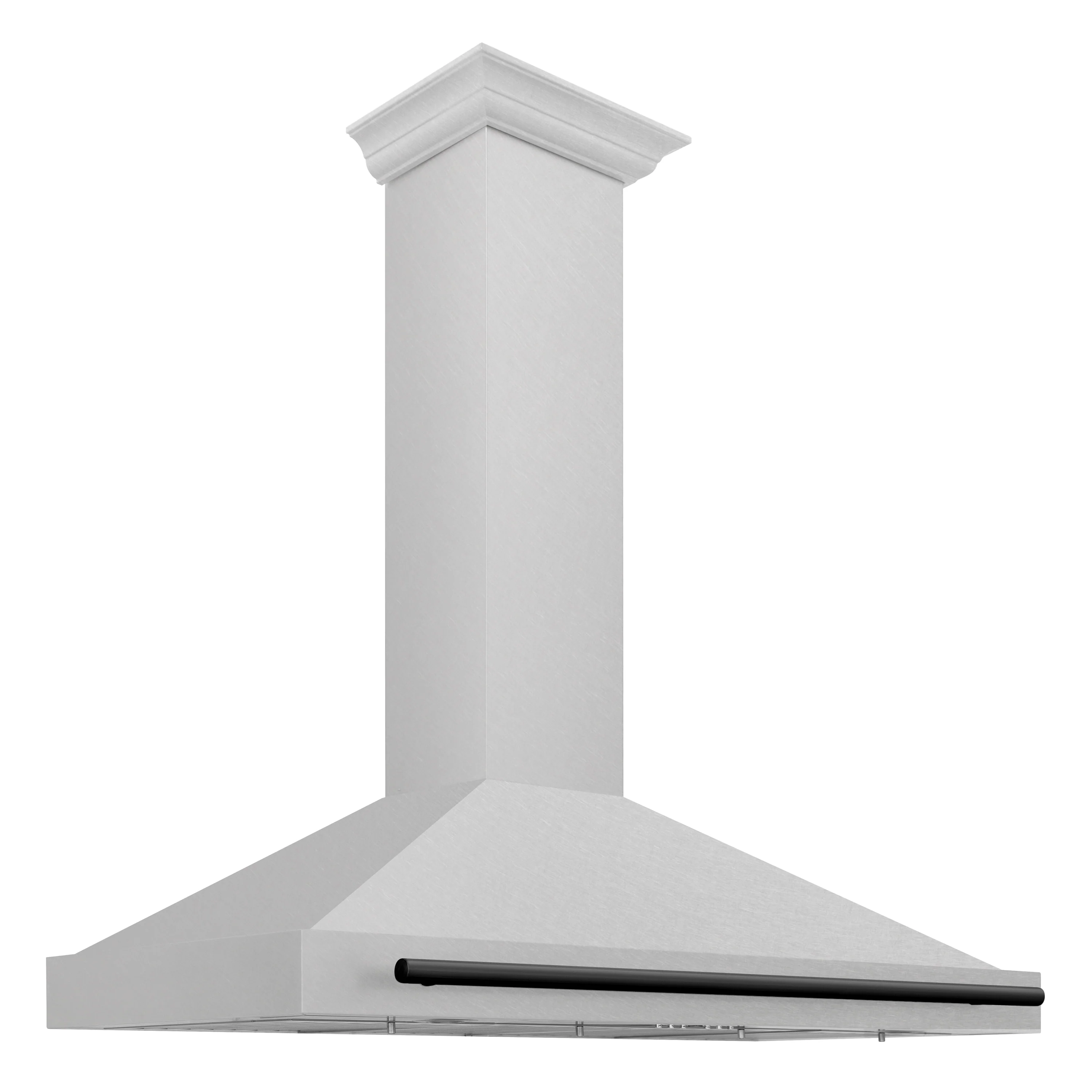 ZLINE 48 Inch Autograph Edition DuraSnow® Stainless Steel Range Hood with Matte Black Handle, KB4SNZ-48-MB - Cheap Abt