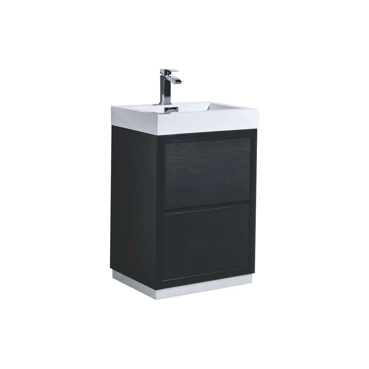 KubeBath Bliss 24 in. Free Standing Modern Bathroom Vanity - Black, FMB24-BK - Cheap Abt