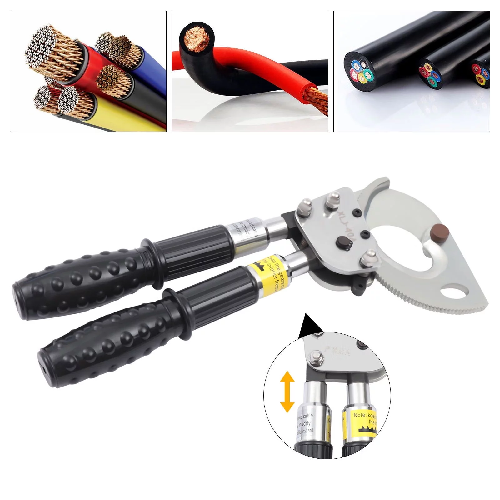 Wuzstar Ratchet Cable Cutter Heavy Duty Wire Cutter Tool for Copper Aluminum Core Armored Cable.Cut up to 300mm2 - Cheap Abt