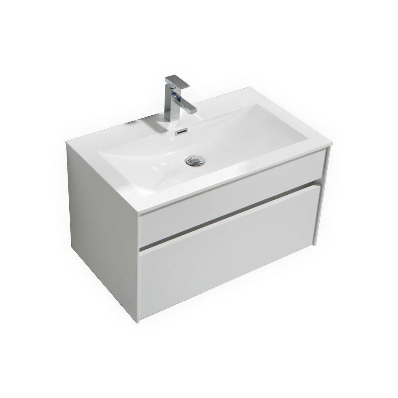 KubeBath Fitto 32 in. Wall Mount Modern Bathroom Vanity - High Gloss White, S800GW, S800GW - Cheap Abt