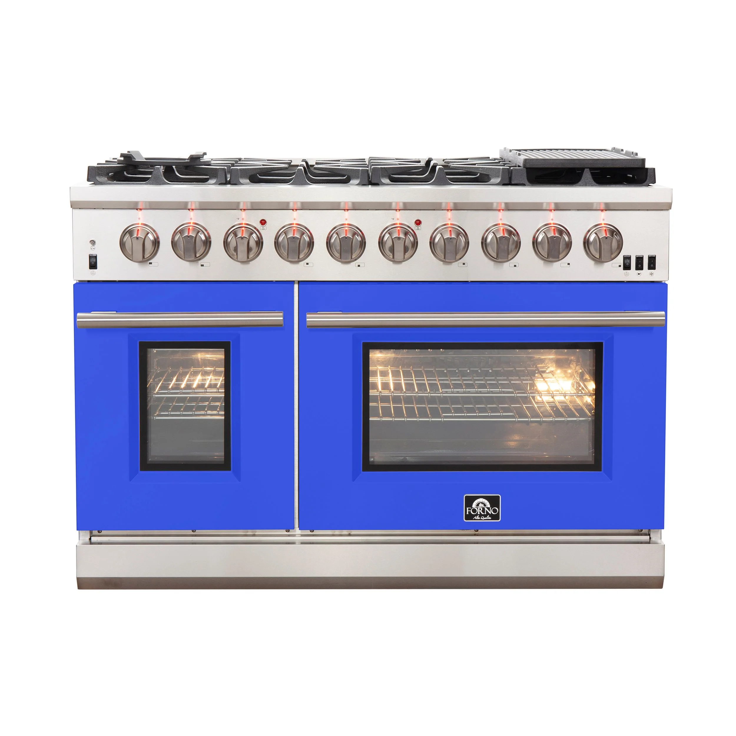 Forno 48 Inch Professional Freestanding Gas Range in Blue, FFSGS6260-48BLU - Cheap Abt