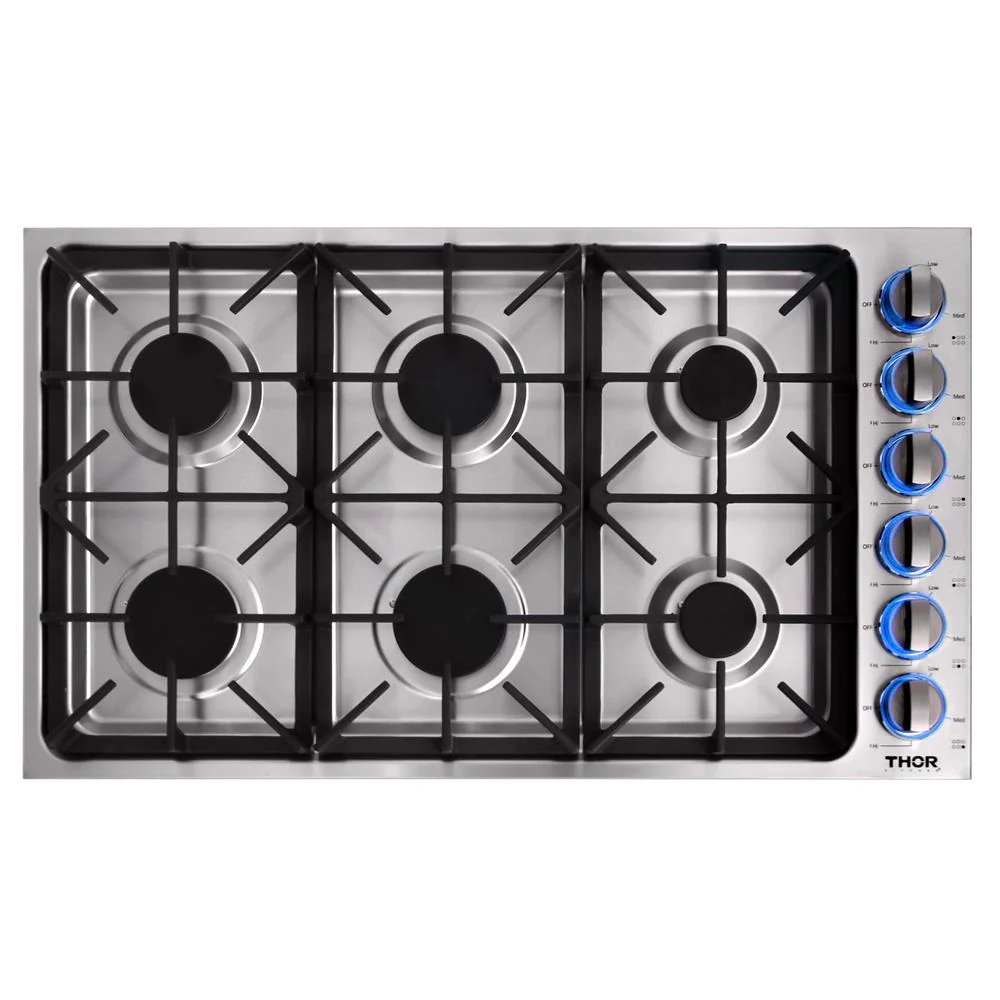 Thor 36 in. Drop-in Natural Gas Cooktop in Stainless Steel, TGC3601 - Cheap Abt