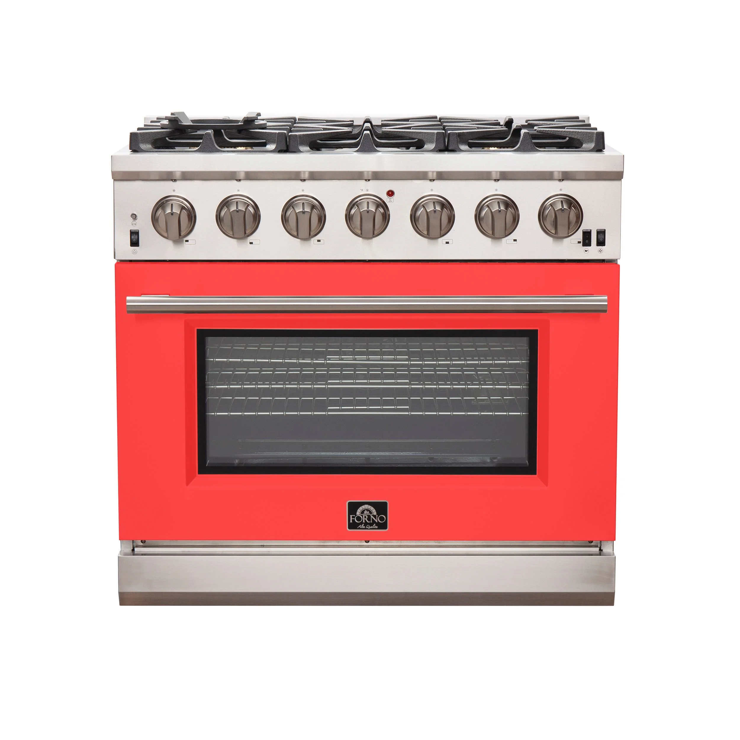 Forno 36 Inch Professional Freestanding Gas Range in Red, FFSGS6260-36RED - Cheap Abt