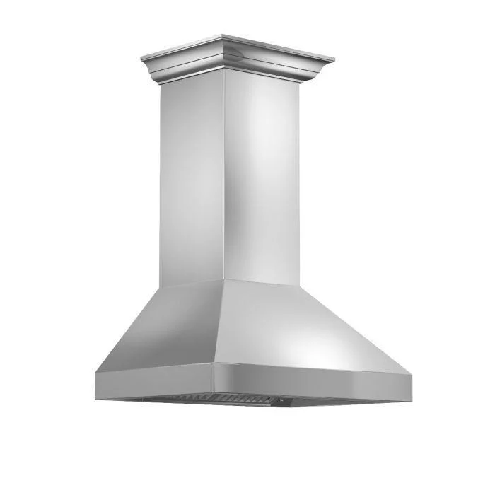 ZLINE 48 in. Professional Convertible Vent Wall Mount Range Hood in Stainless Steel with Crown Molding, 597CRN-48 - Cheap Abt