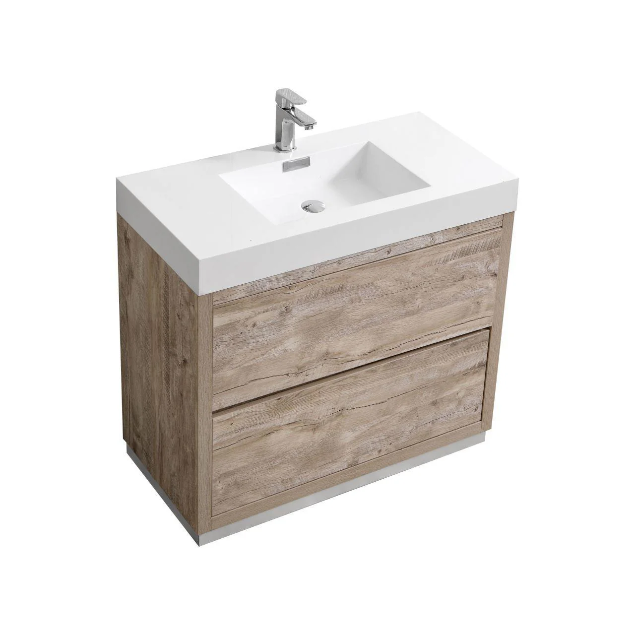KubeBath Bliss 36 in. Free Standing Modern Bathroom Vanity - Nature Wood, FMB36-NW - Cheap Abt