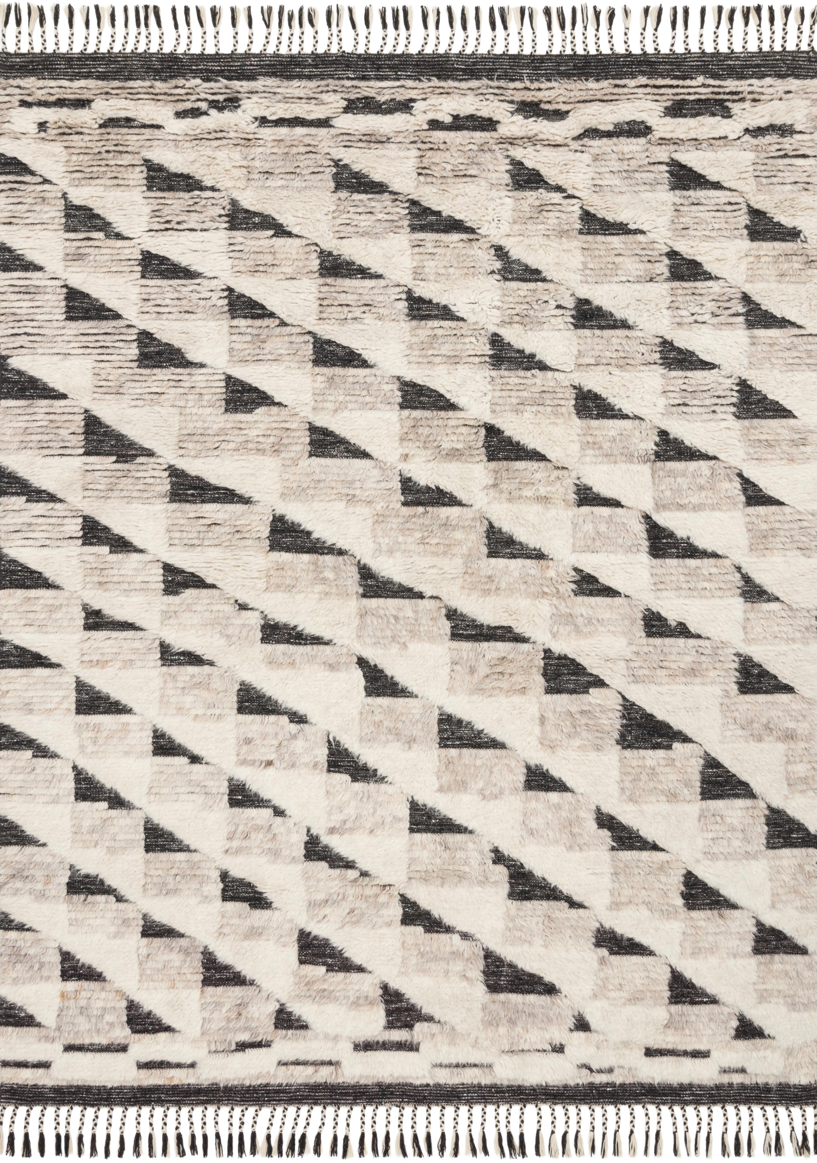 Loloi Rugs Khalid Collection Rug in Natural, Black - 9'6