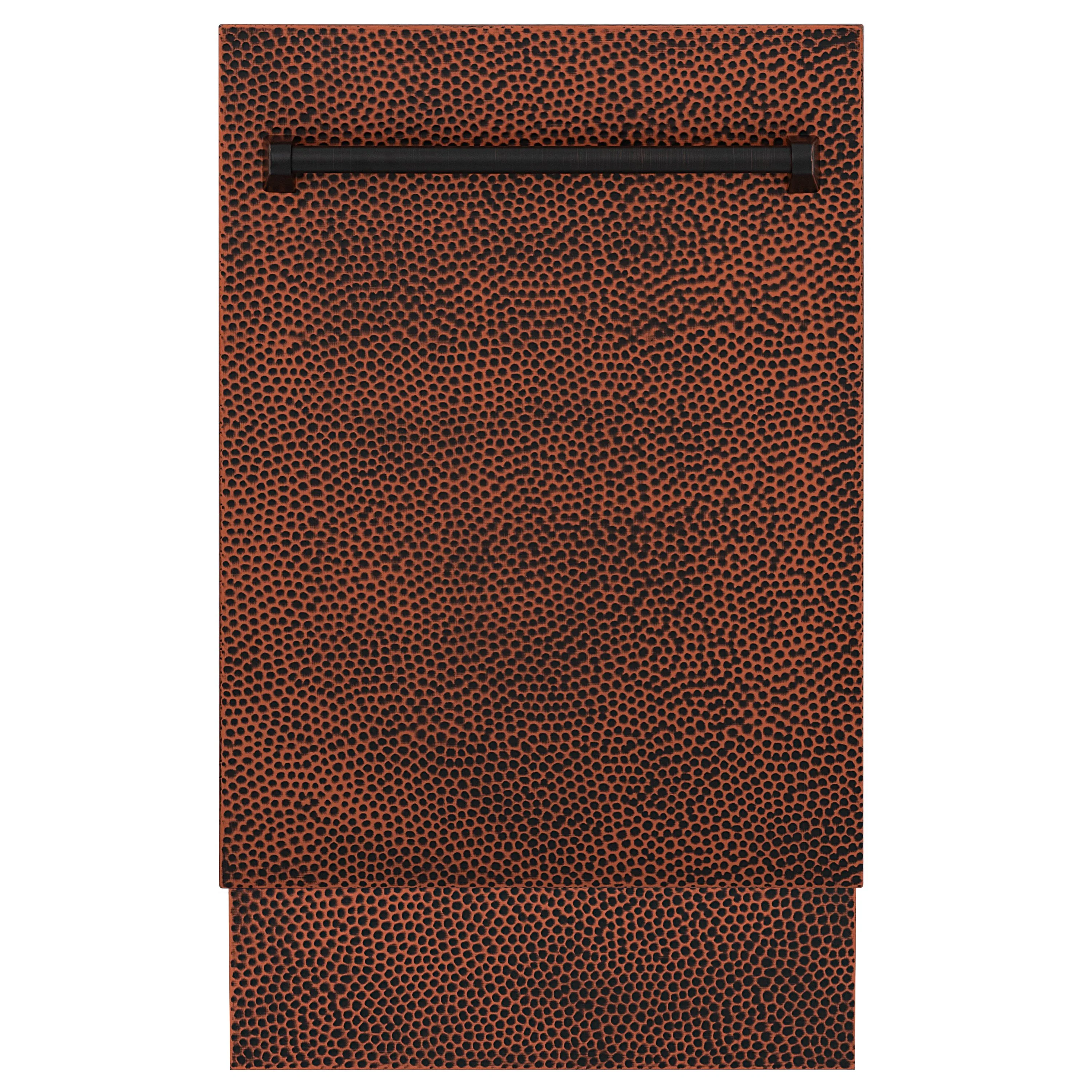 ZLINE 18 in. Top Control Tall Dishwasher in Hand Hammered Copper with 3rd Rack, DWV-HH-18 - Cheap Abt