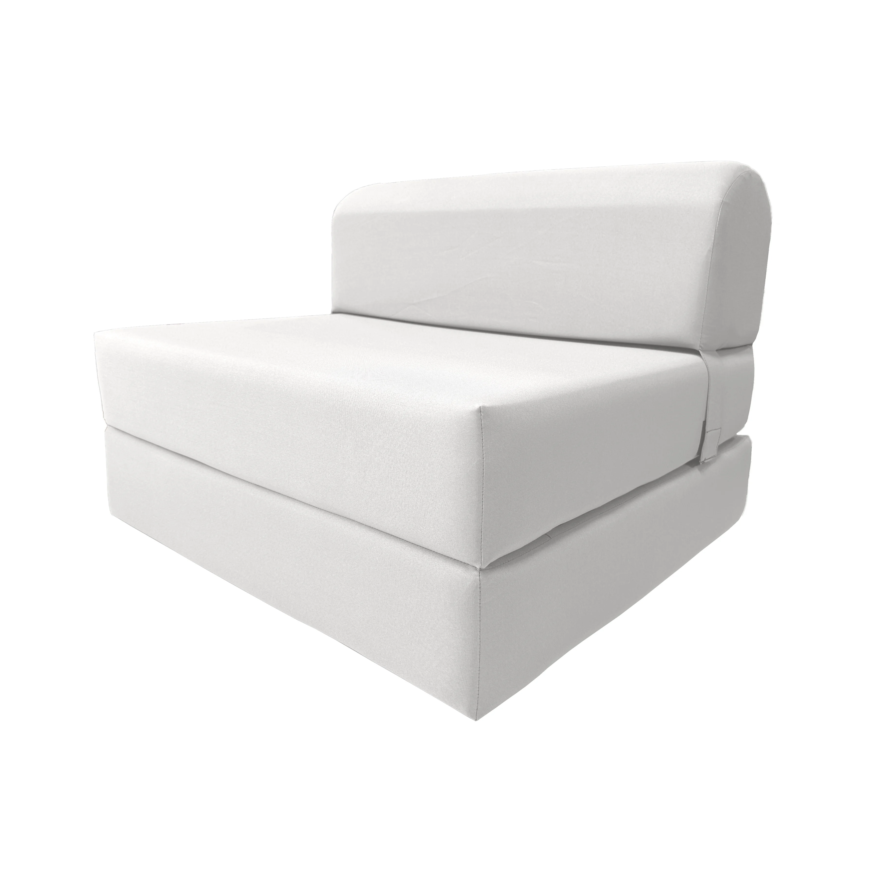 White Sleeper Chair Folding Foam Beds. Portable Studio Sofa Guest Bed. 6 x 32 x 70 - Cheap Abt