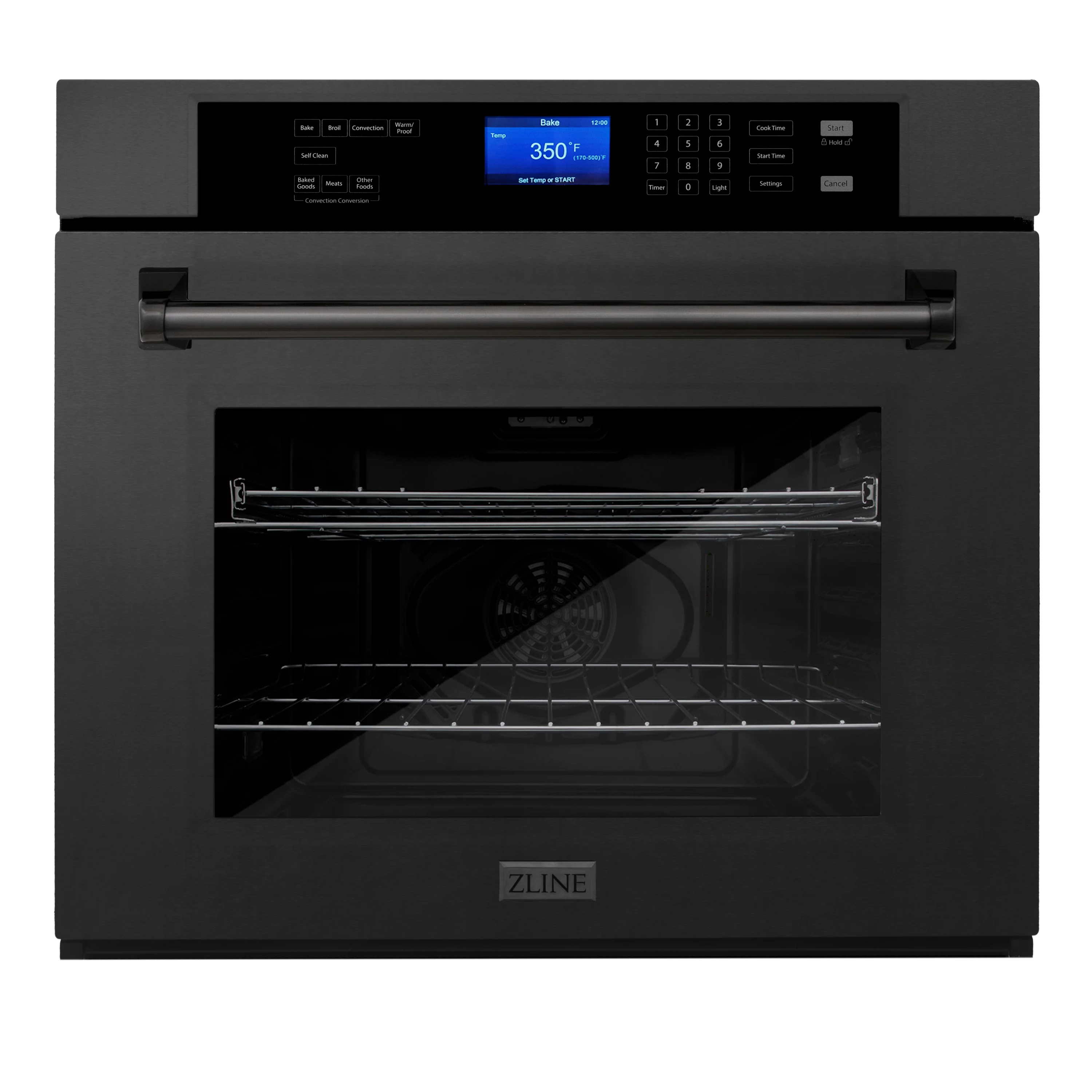 ZLINE 30 in. Professional Single Wall Oven in Black Stainless Steel with Self-Cleaning, AWS-BS-30 - Cheap Abt