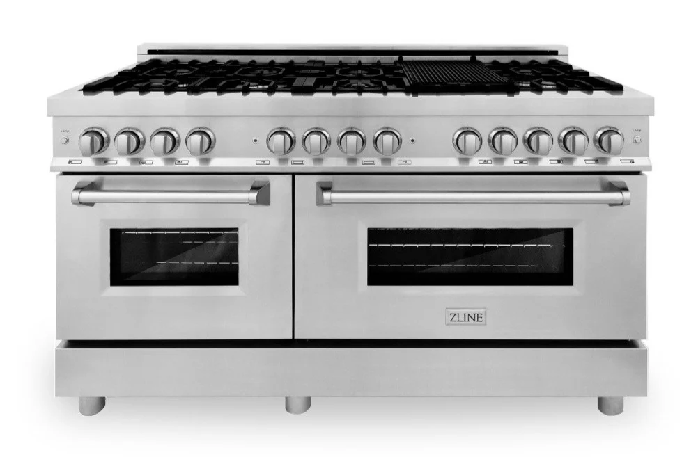 ZLINE 60 in. Professional Gas Burner and 7.4 cu. ft. Electric Oven in Stainless Steel, RA60 - Cheap Abt