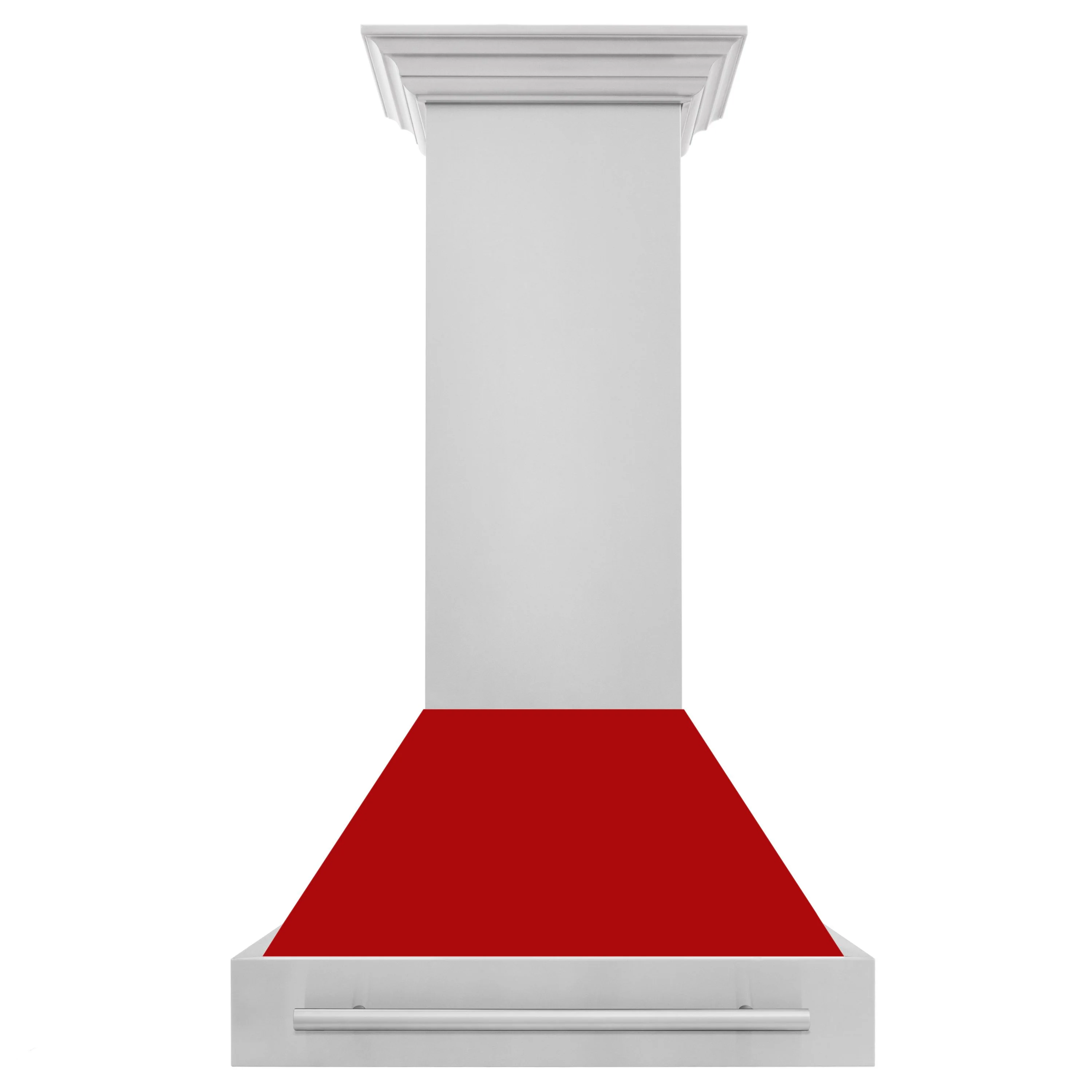 ZLINE 30 Inch Stainless Steel Range Hood with Red Matte Shell and Stainless Steel Handle, 8654STX-RM-30 - Cheap Abt