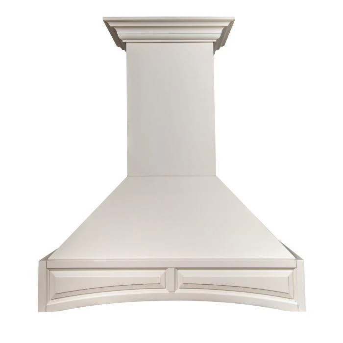 ZLINE 36 in. Designer Wooden Wall Mount Range Hood in Cottage White, 321TT-36 - Cheap Abt