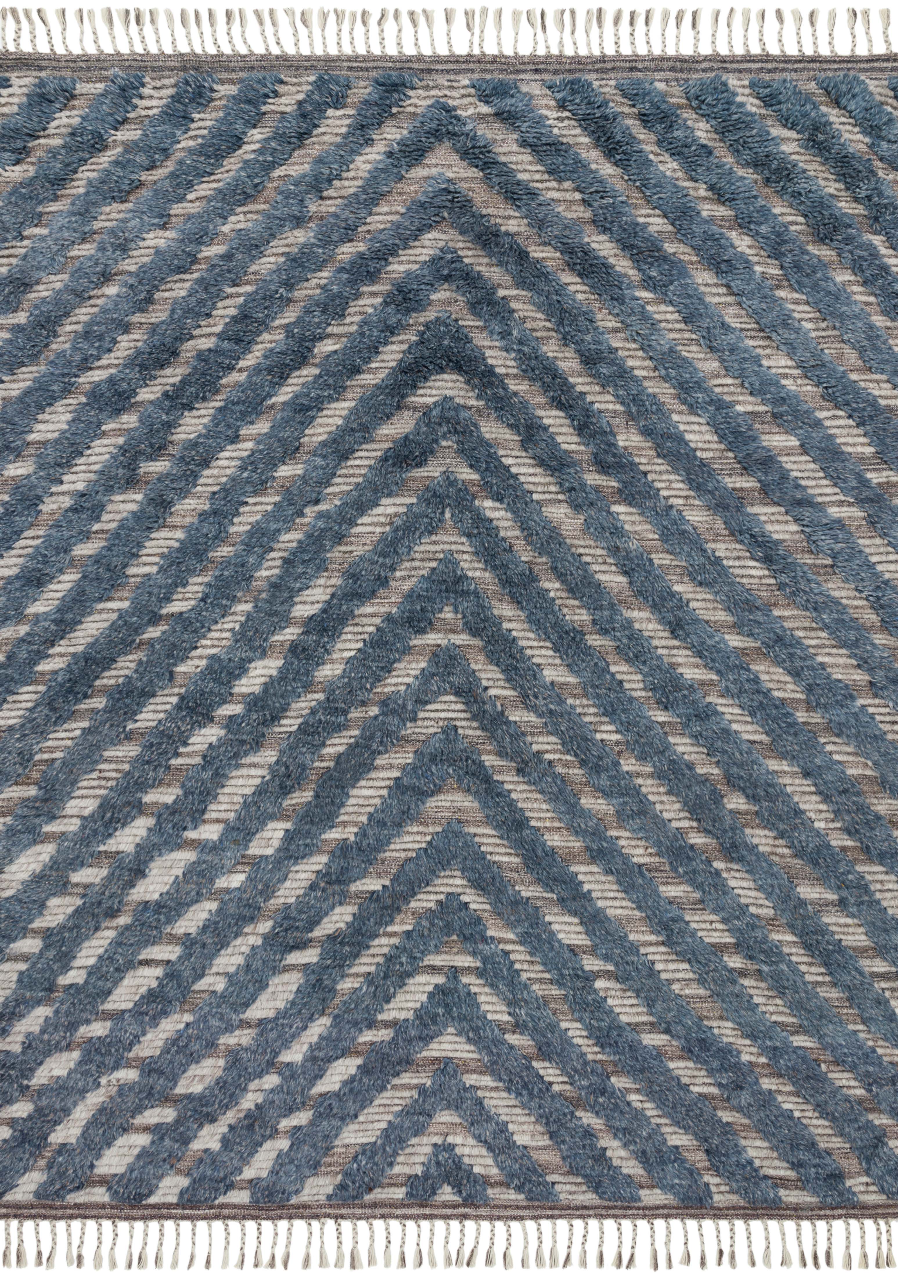 Loloi Rugs Khalid Collection Rug in Blue, Pewter - 9'6
