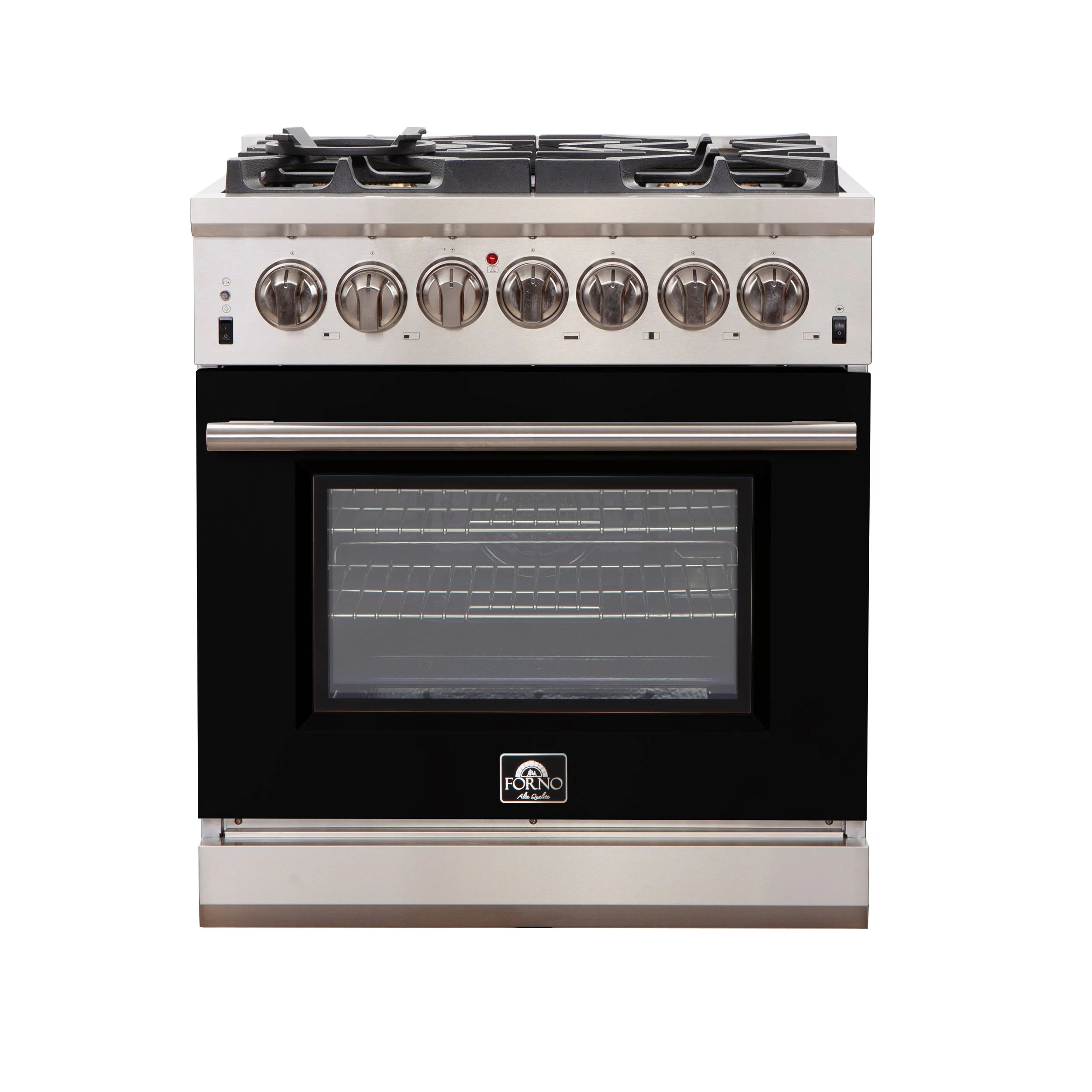 Forno 30 Inch Professional Freestanding Gas Range in Black, FFSGS6260-30BLK - Cheap Abt