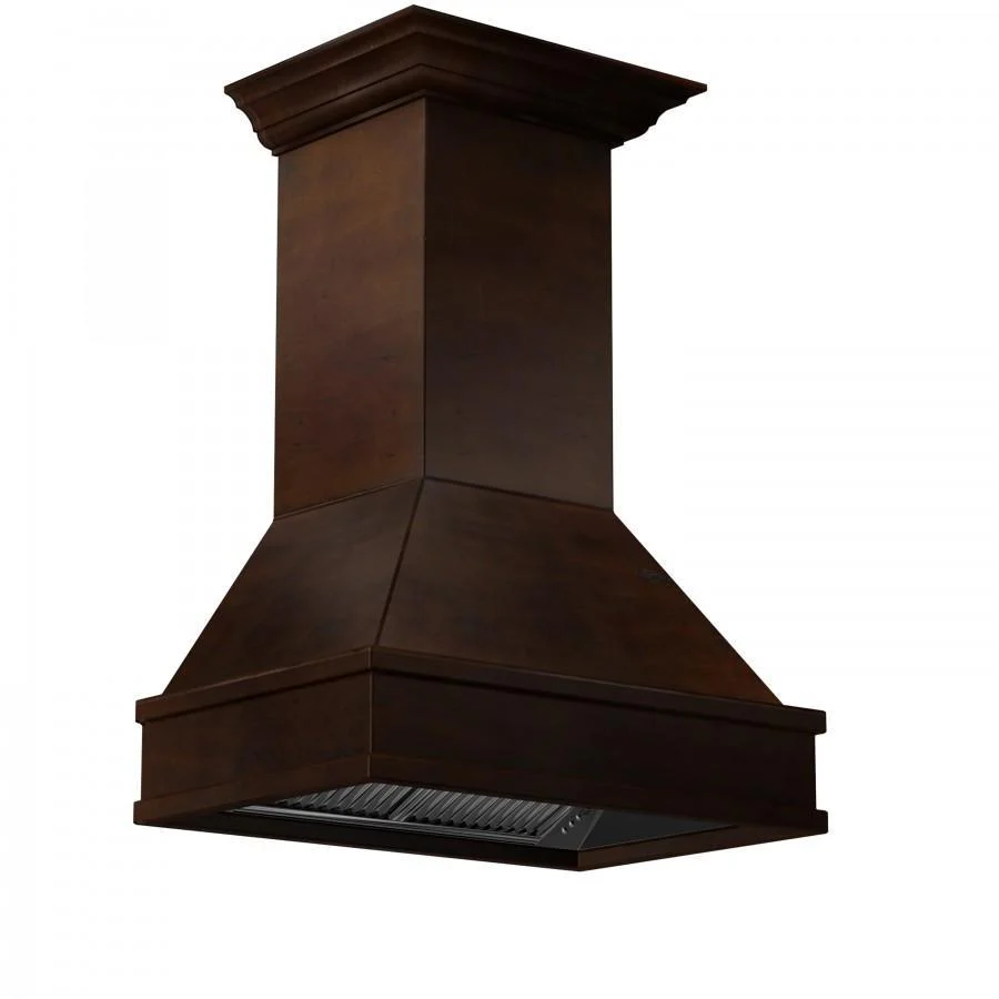 ZLINE 30 in. Designer Wooden Wall Mount Range Hood in Walnut and Hamilton, 329WH-30 - Cheap Abt
