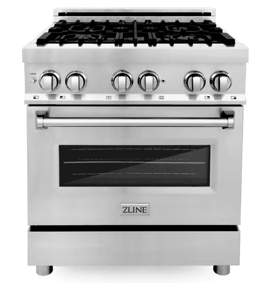 ZLINE Kitchen and Bath 30 in. Professional Gas Burner, Electric Oven Stainless Steel Range, RA30 - Cheap Abt